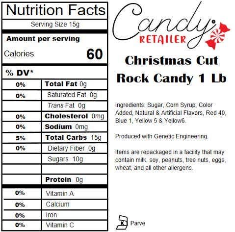 Rock Candy 1 Lb - Bulk Candy for Baking & Party Decor