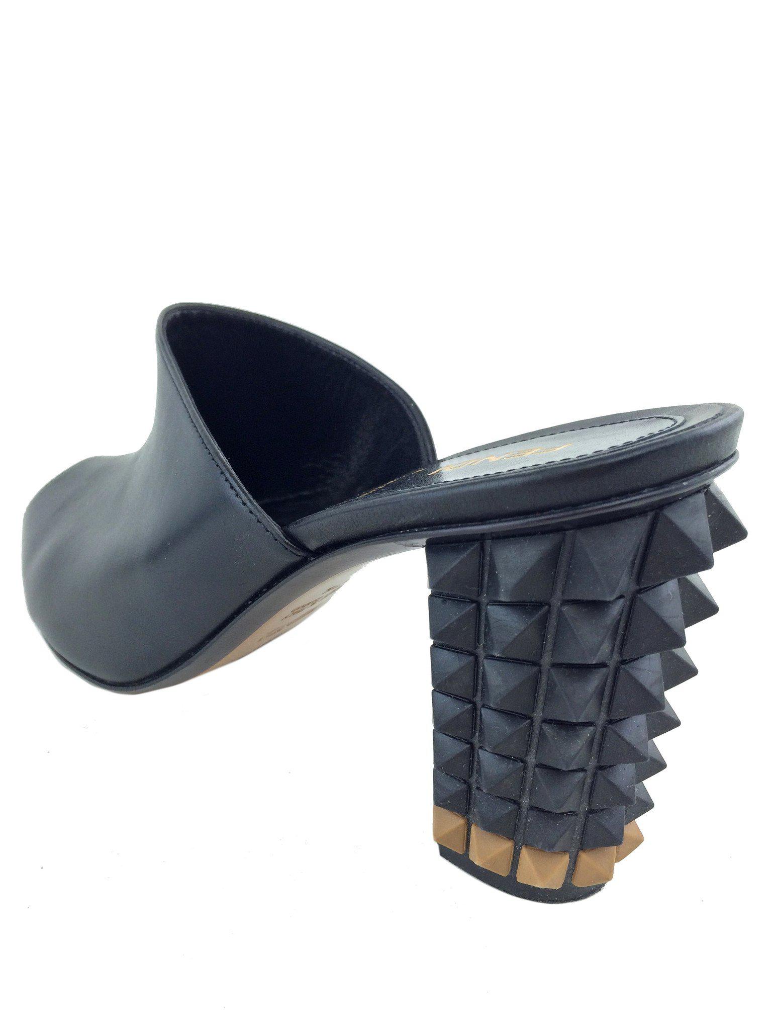 Fendi Women's Open Toe Spike Heel Mules - Size 7.5 US | Luxury Designer Slide Sandals for Summer, Parties & Fashion Outings