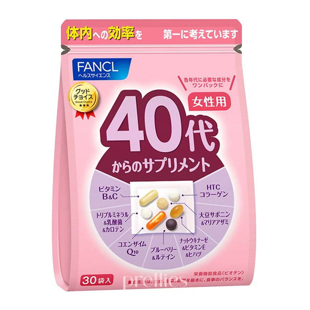FANCL Women's Health Supplement - 40s Multivitamin for Energy & Immunity (30 Bags) | Daily Wellness Support for Active Women