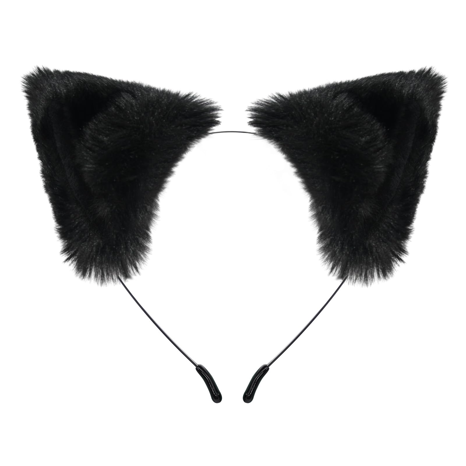Black Cat Ears Headband for Women & Girls - Faux Fur Halloween Cosplay Costume Accessory for Adults & Kids | Perfect for Halloween Parties, Cosplay Events & Themed Photoshoots