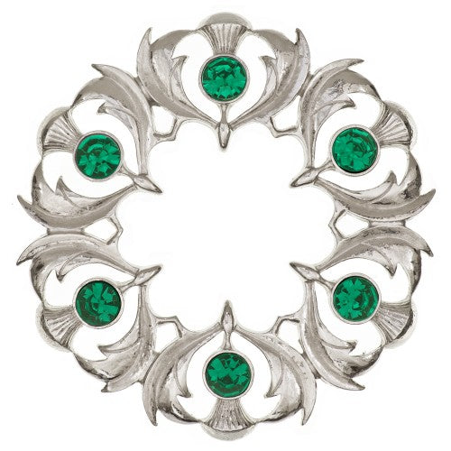 Scottish Thistle Plaid Brooch Pin - Vintage Celtic Jewelry for Women - Perfect for Tartan Day, Highland Outfits & Clan Gatherings
