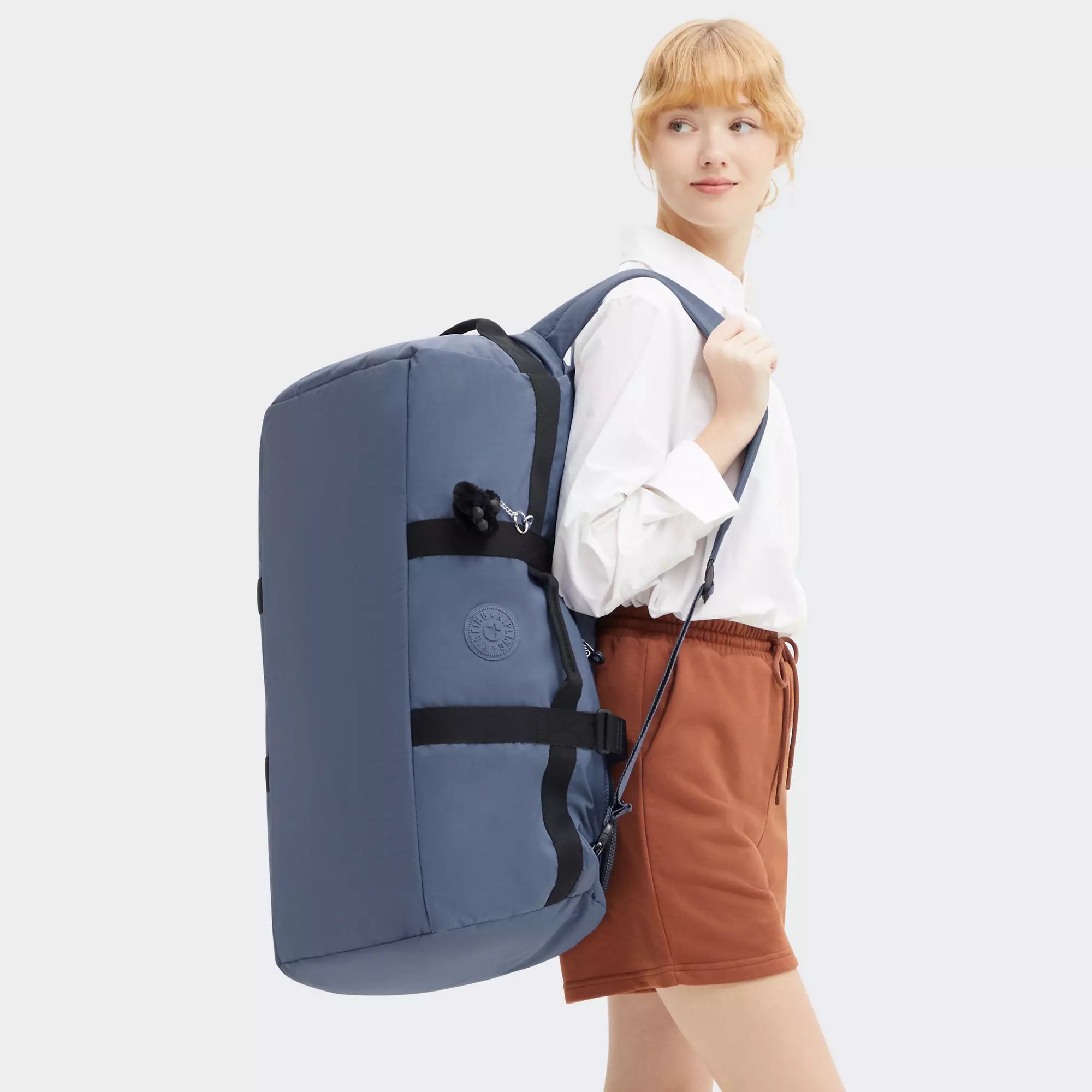 Kipling Jonis Medium Laptop Duffle Backpack - Waterproof Travel & Work Bag for Women & Men, Blue Lover - Perfect for Commuting, Business Trips & College
