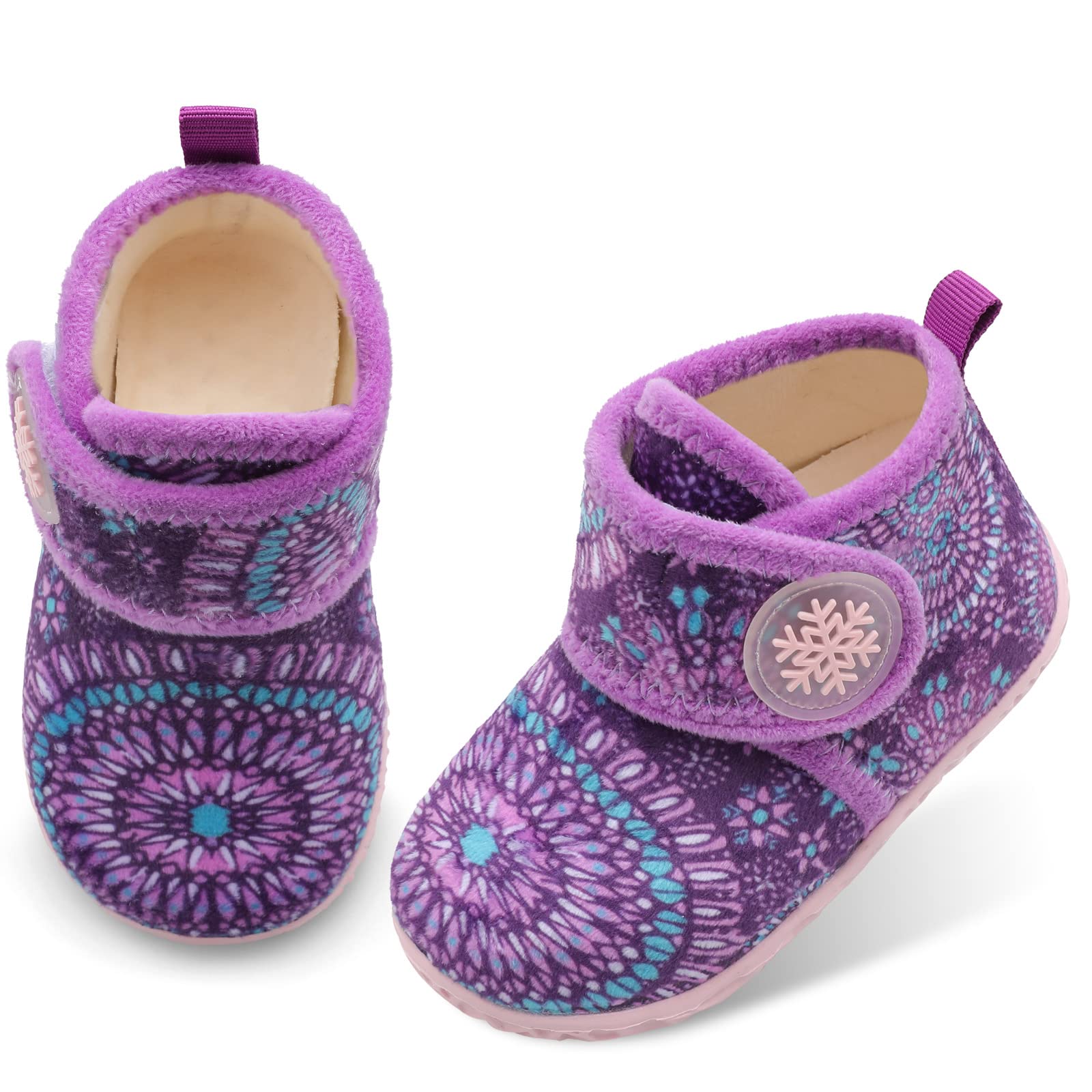 LeIsfIt Toddler Slippers for Boys & Girls - Warm Winter Boots with Non-Slip Sole | Lightweight Indoor House Shoes for Kids | Perfect for Home, Nursery & Preschool Playtime