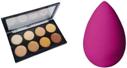 AVEU Concealer & Highlighter Set with Puff Sponge - 2 Piece Makeup Kit for Flawless Coverage & Contouring | Perfect for Daily Use, Professional Makeup & Travel