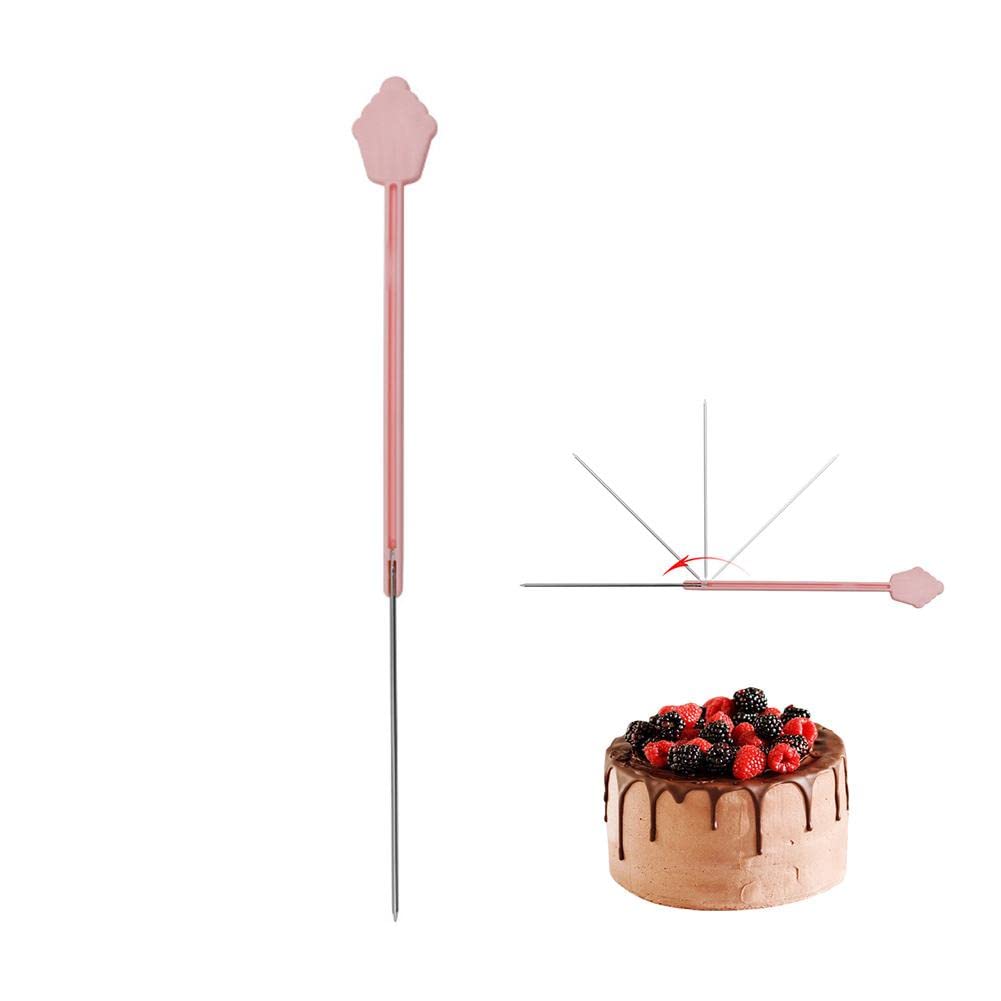 Foldable Stainless Steel Cake Tester Needles - Reusable Baking Probe for Cakes, Muffins & Bread - Perfect for Testing Doneness in Home Baking and Professional Kitchens