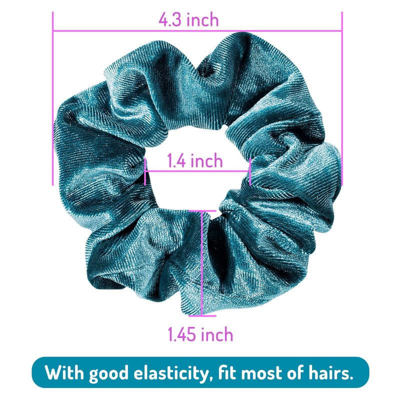 12 Pack Premium Velvet Hair Scrunchies - Soft Elastic Hair Bands for Women & Girls (Multicolor) - Perfect for Workouts, Yoga, and Everyday Styling