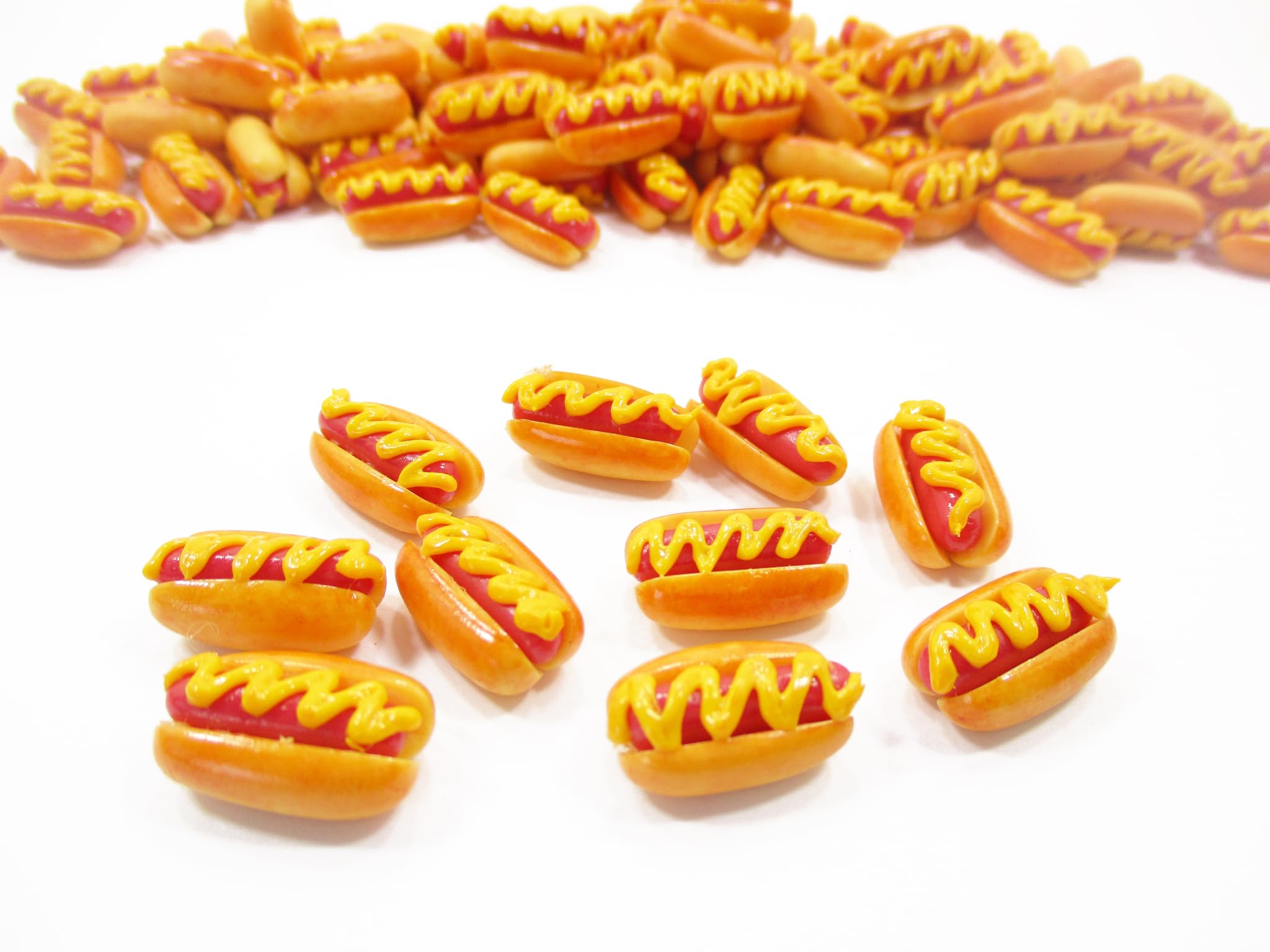 20-Piece Miniature Hot Dog Bread Bakery Set - Art Deco Dollhouse Food Accessories for DIY Dollhouse Scenes & Collectors (Item #3587)