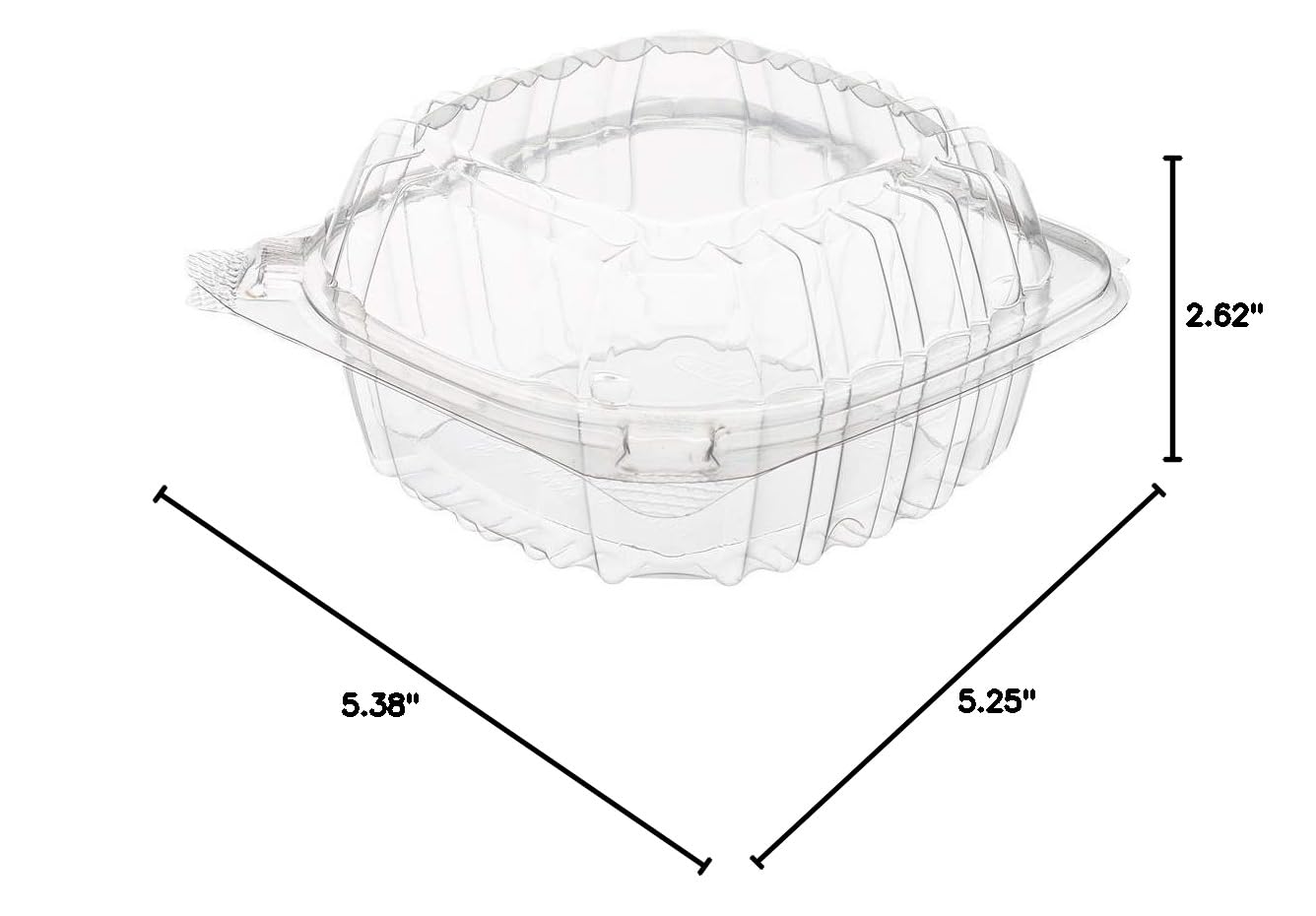 500-Pack Clear Plastic Food Containers with Hinged Lids (5