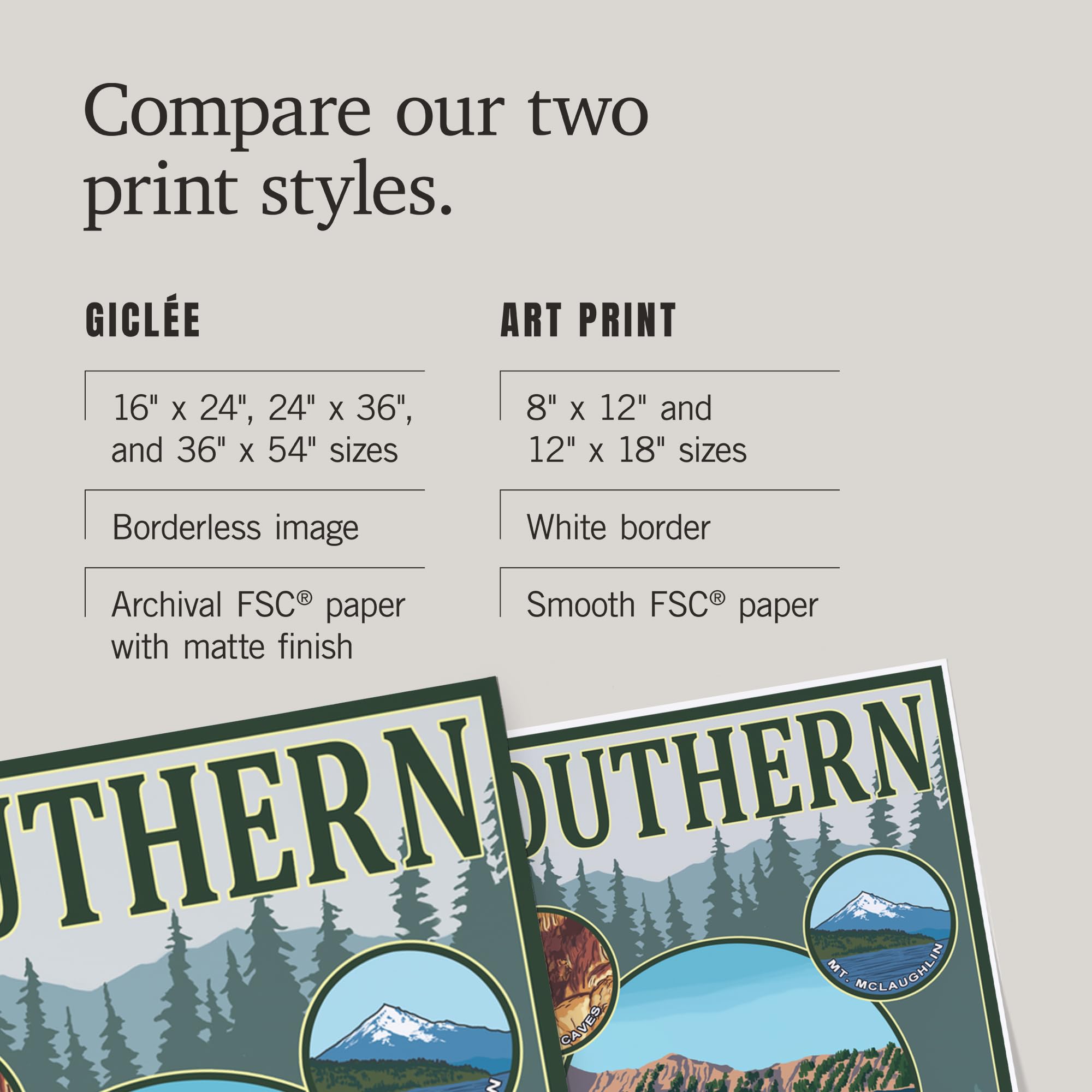 Lantern Press 16x24 Inch Giclee Art Print - Southern Oregon Landscape Wall Decor - Perfect for Living Room, Bedroom & Office Decoration
