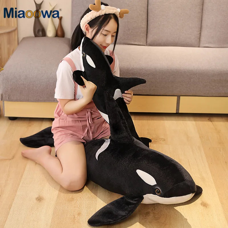 50cm Realistic Killer Whale Plush Toy - Lifelike Orca Stuffed Animal, Soft Shark Doll for Kids & Adults - Perfect Cuddle Pillow, Baby Gift & Ocean Themed Nursery Decor (Great for Bedtime, Playtime & Photo Props)