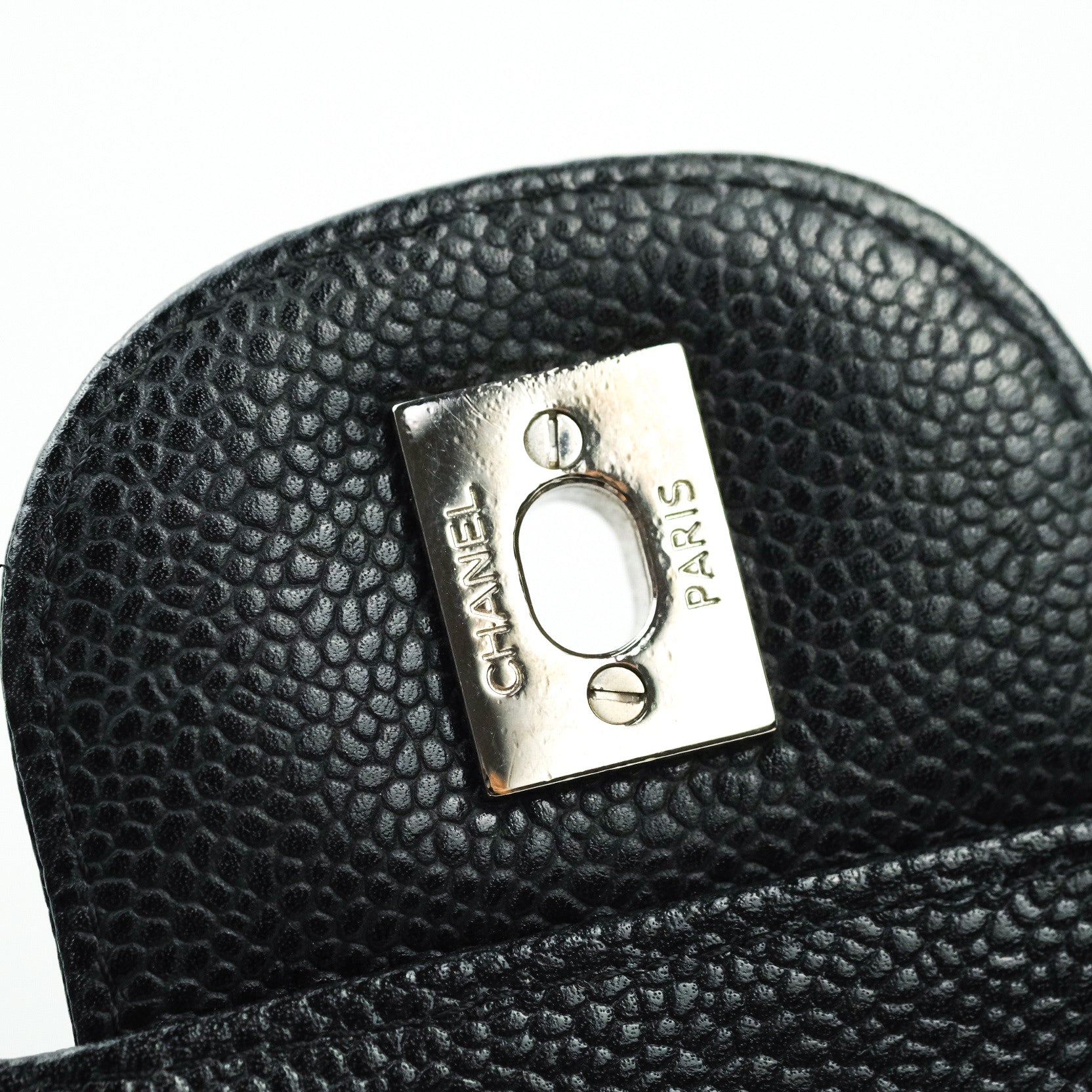 Chanel Classic Jumbo Double Flap Bag in Black Caviar Leather with Silver Hardware - Luxury Handbag for Women, Perfect for Work, Evening Events & Special Occasions