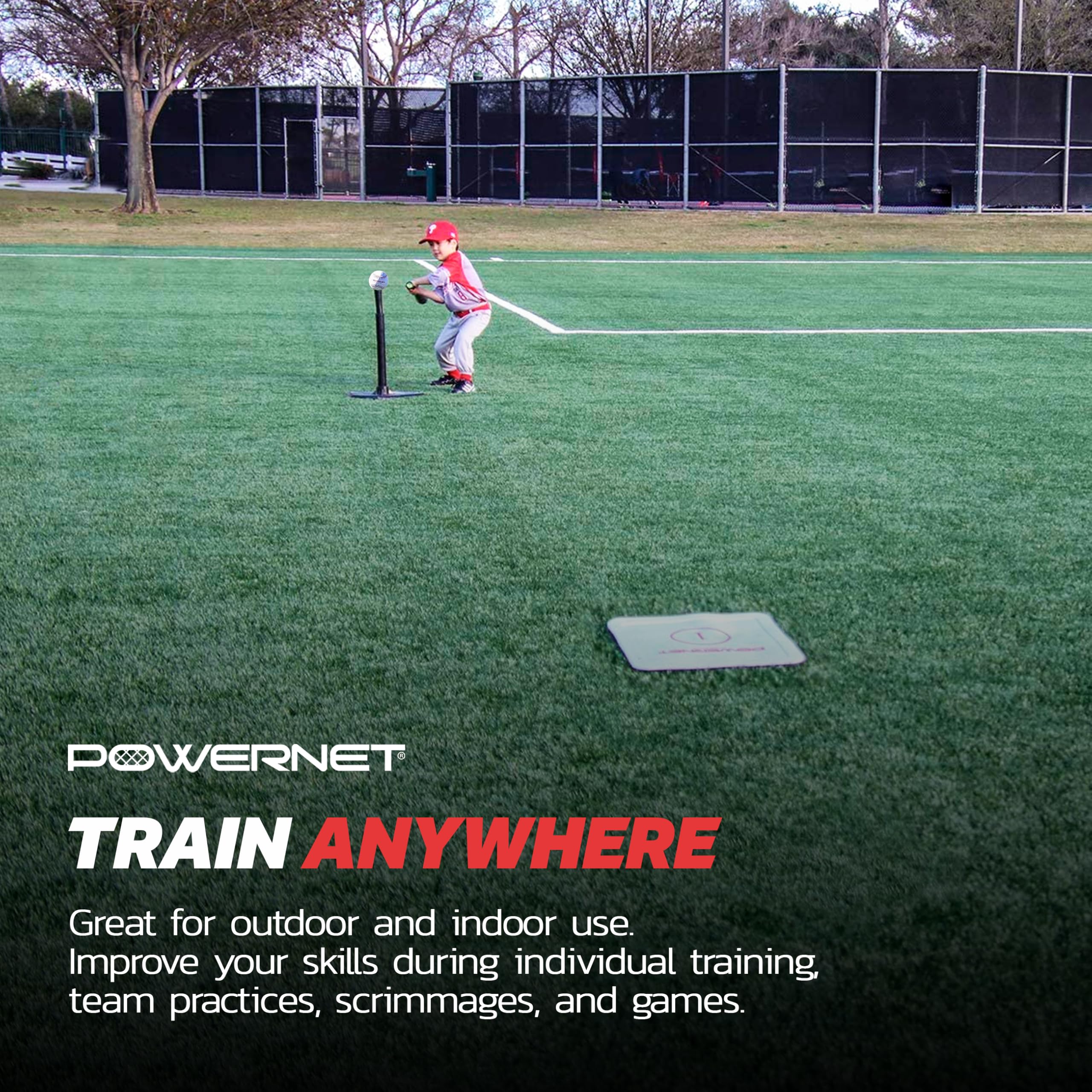 PowerNet T-Ball Baseball Training Set for Kids & Coaches - 6 Soft Core Baseballs, Adjustable Batting Tee & 5 Throw Down Bases - Perfect for Youth Baseball Practice, Tee Ball Games & Backyard Training