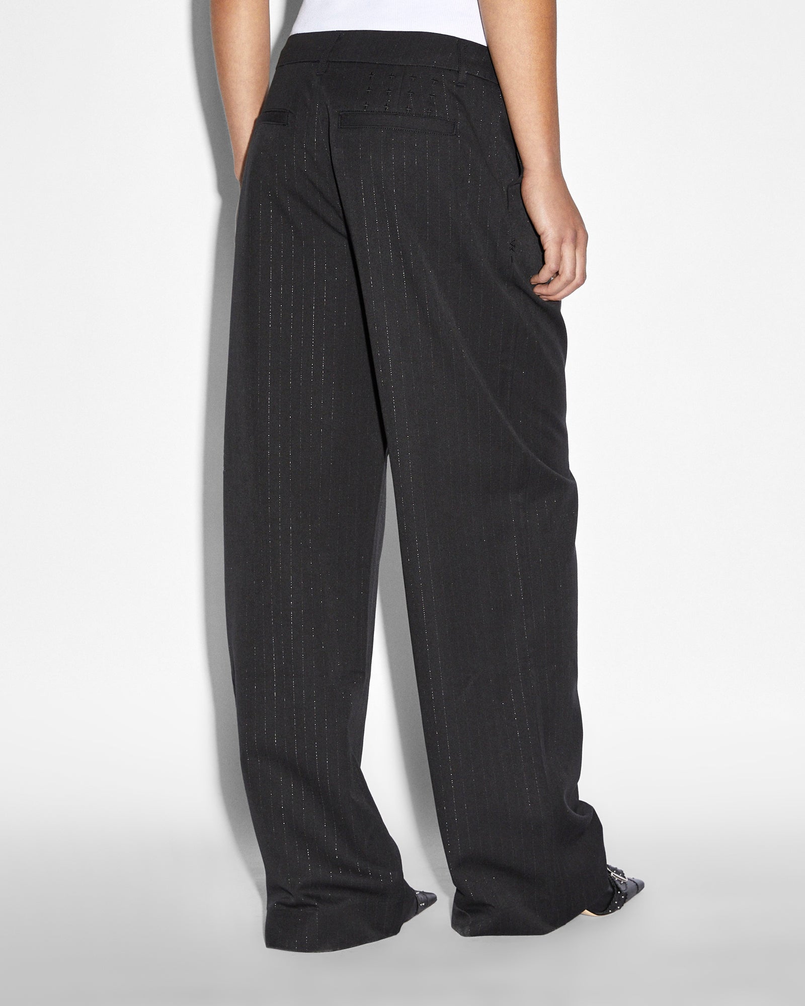 Rebel Pinstripe Trousers for Men - Stylish Striped Dress Pants for Office, Business & Formal Occasions