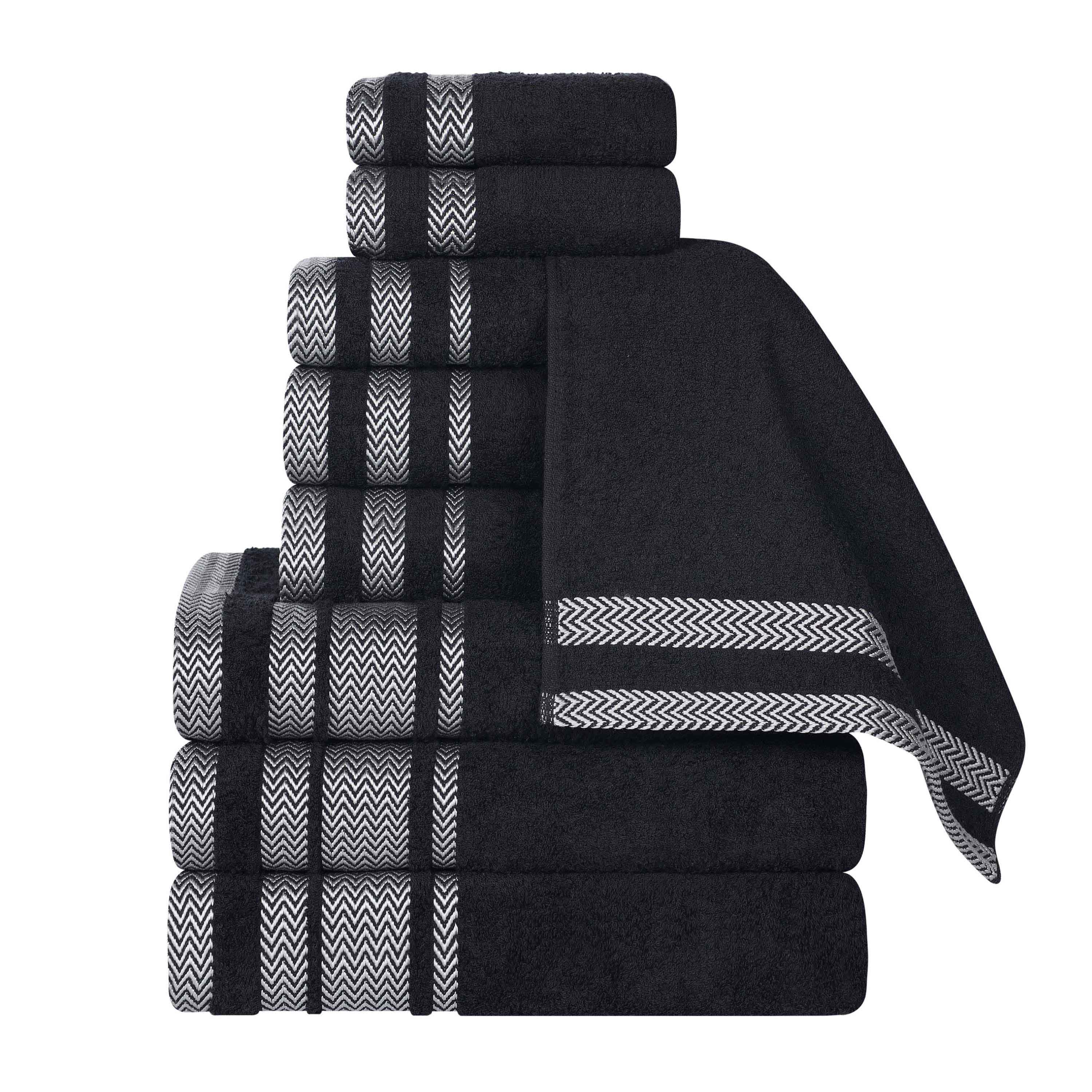 Premium 9-Piece Cotton Towel Set - Medium Weight, Soft & Absorbent Bath Towels for Spa, Gym, and Everyday Use - Hays Brand
