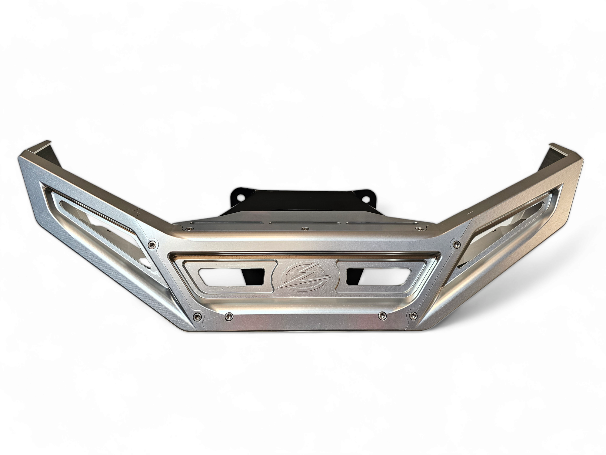 2022-2025 Polaris RZR Pro R & Turbo R Machined Billet Front Winch Bumper (Clear Anodized) - Heavy-Duty Off-Road Protection for Trail Riding & Rock Crawling - FWB610031