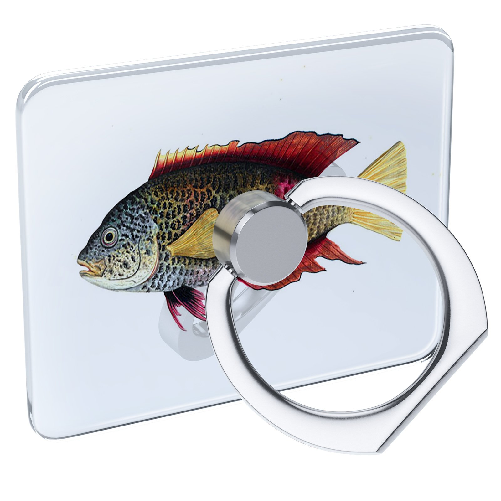Collapsible Phone Ring Holder with Grip & Stand - Fish Design for Secure Phone Grip, Perfect for Selfies, Videos & Hands-Free Use