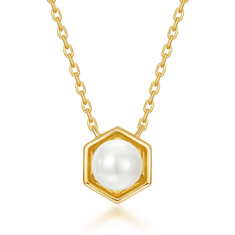 Hexagon Bezel Birthstone Necklace - Personalized Gemstone Jewelry for Women | NL812 | Perfect Gift for Birthday, Anniversary & Mother's Day
