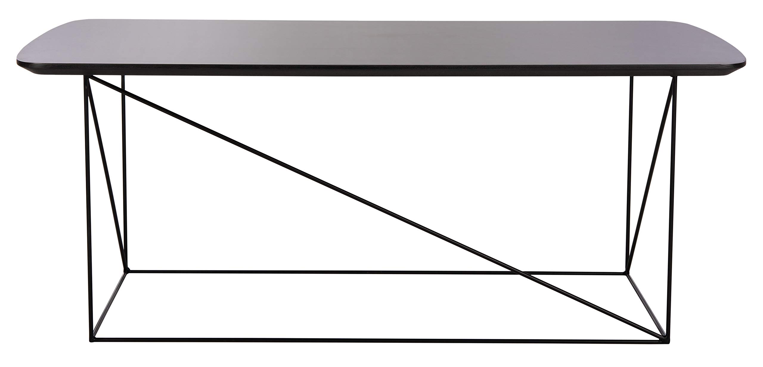 Safavieh Rylee Grey Sandstone & Black Rectangle Coffee Table - Modern Living Room Furniture for Home Decor & Entertainment Areas