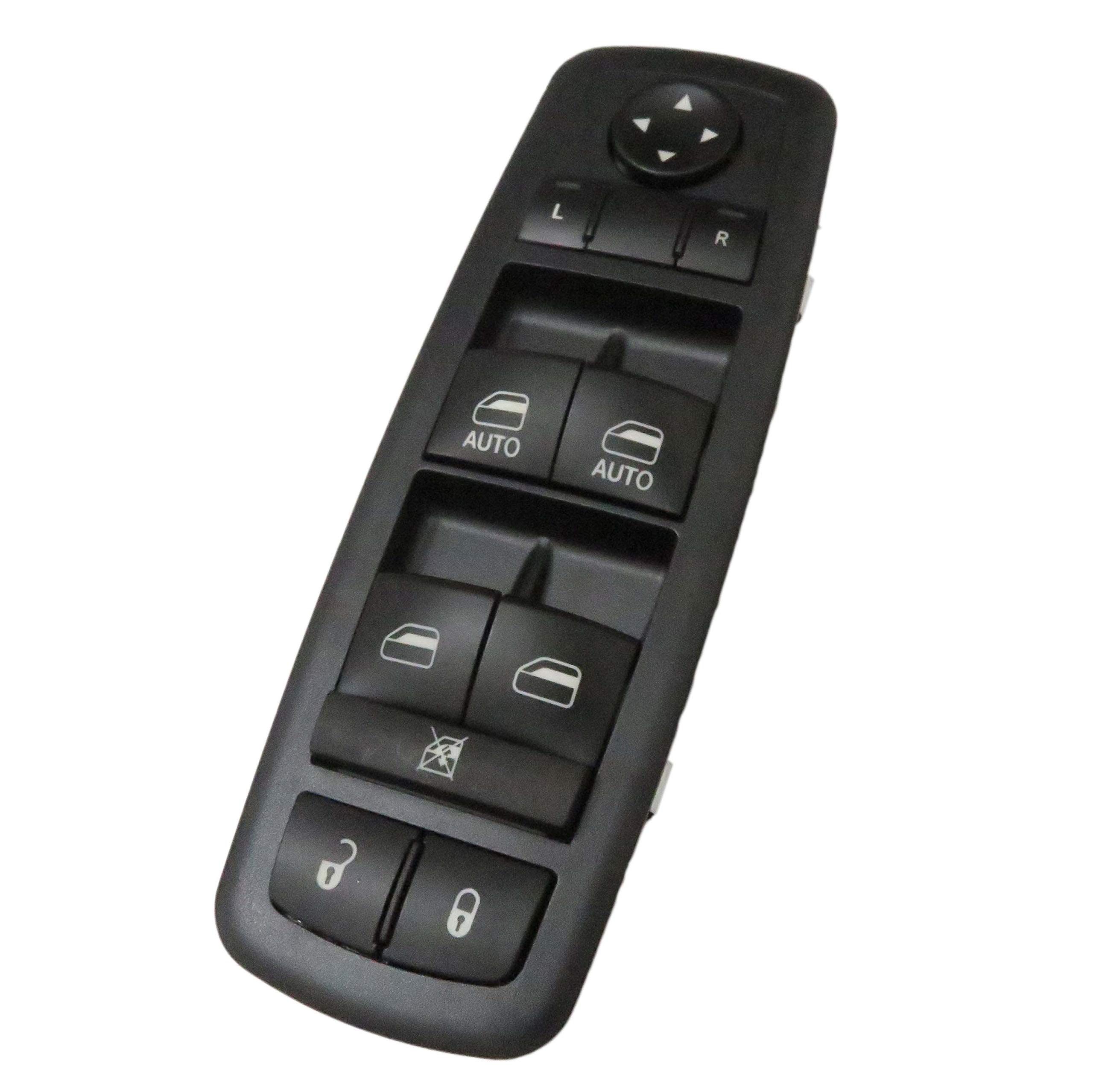 Front Left Master Window Switch Replacement #68231805AA, 68139805AB, 68139805AA, 56046823AC Compatible with 2011-2017 Dodge Charger, Chrysler 200/300, Ram 4-Door - Perfect for Power Window Repair & Maintenance