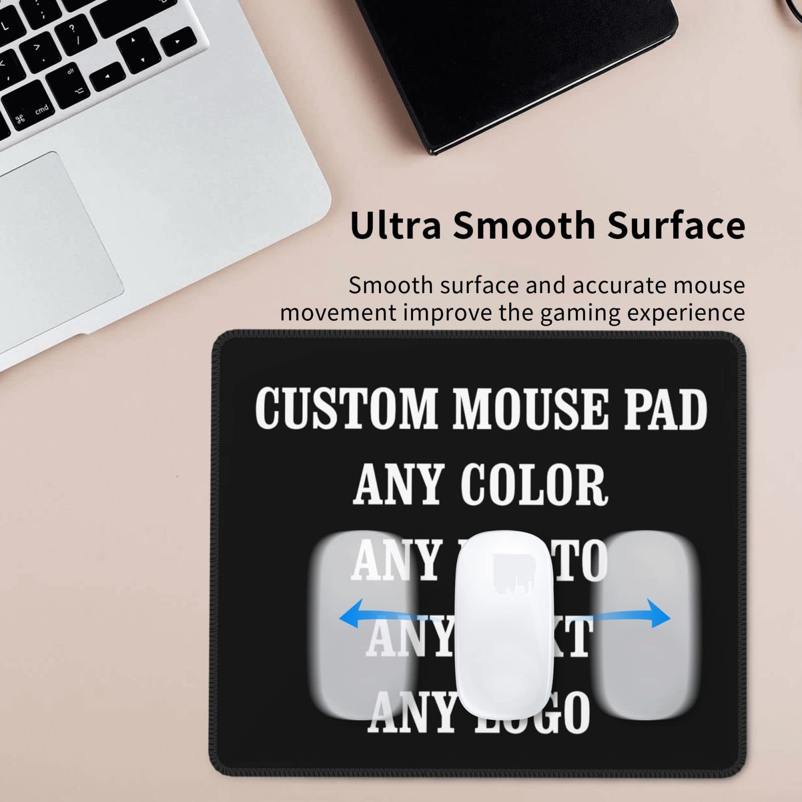 Custom Photo Mouse Pad - Personalized with Your Picture, Text & Logo - 7 x 8.6 Inch Office & Gaming Mouse Mat - Perfect for Work, Gaming & Home Computer Setup