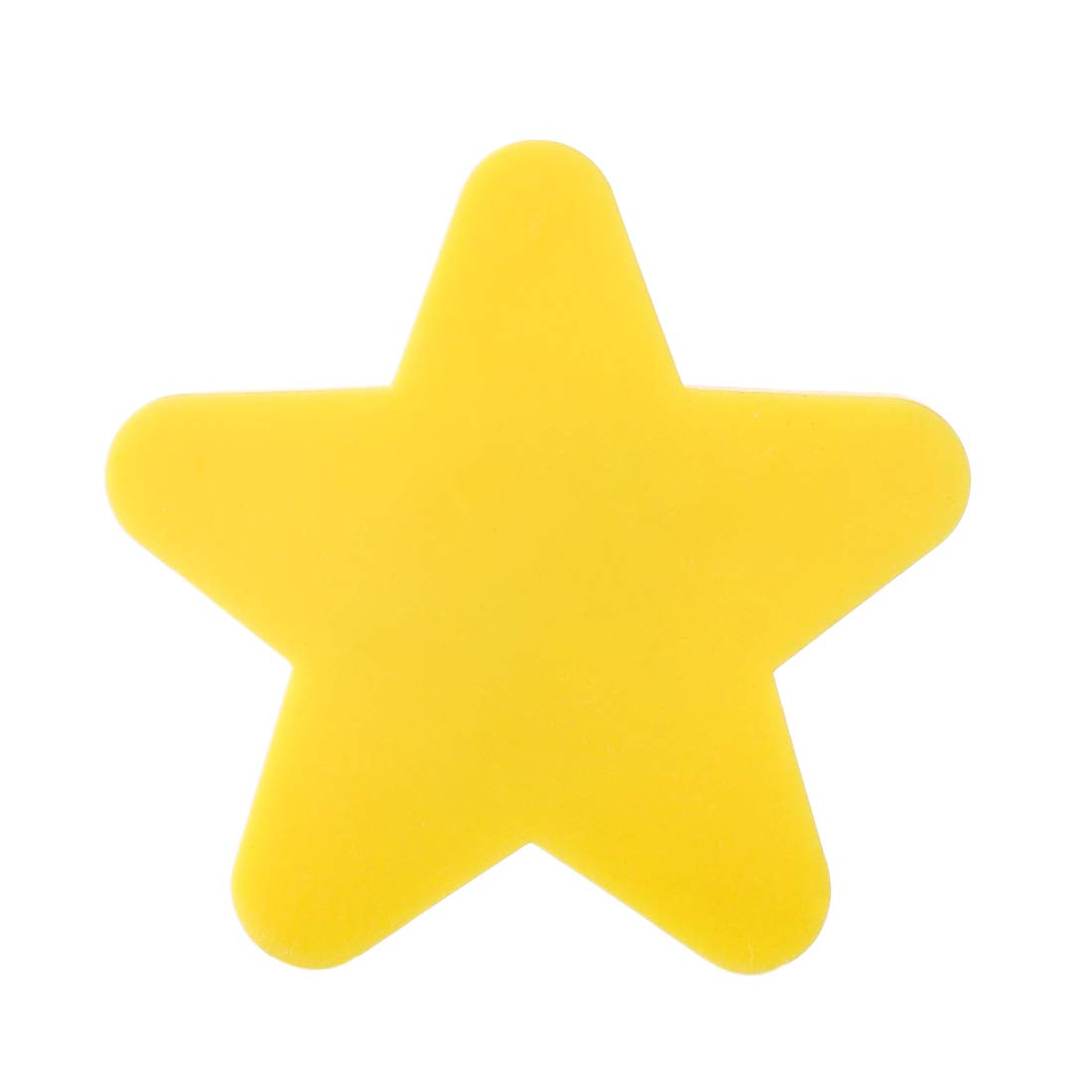 10Pcs Soft Rubber Cartoon Cabinet Knobs - Star Yellow for Kitchen & Wardrobe