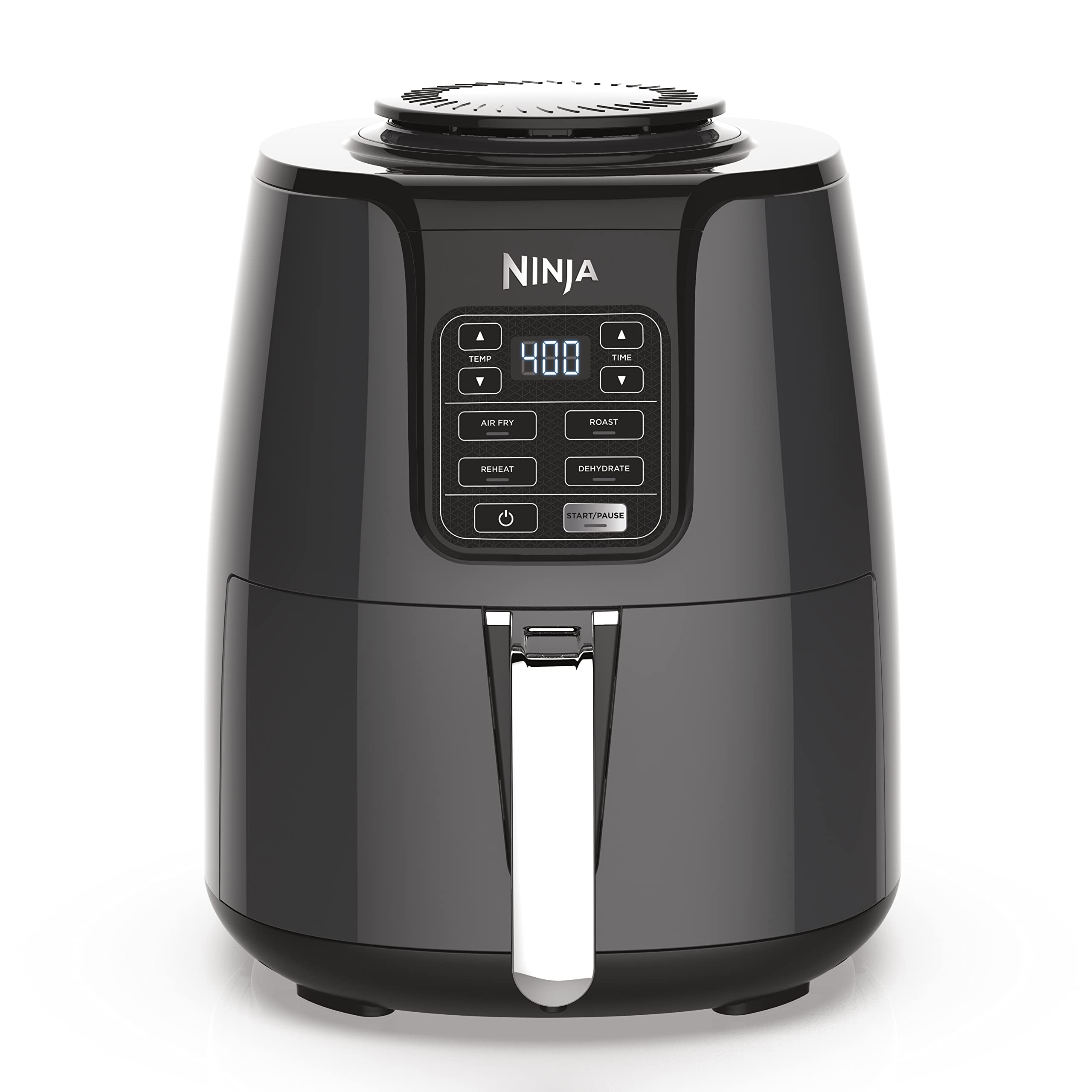 Ninja AF101 Air Fryer 4 Quart - Crispy, Roast, Reheat & Dehydrate Food Quickly | Large Capacity Air Fryer with High Gloss Finish | Perfect for Healthy Cooking, Meal Prep & Quick Family Dinners (Grey)
