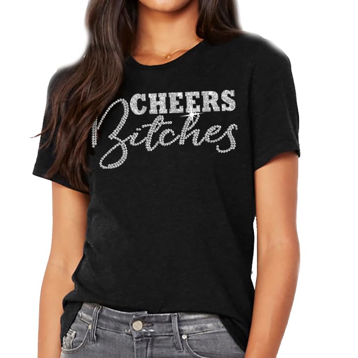 Funny Women's Birthday Shirts with Rhinestones - 'It's My Birthday Bitches' T-Shirt - Cute & Sassy Birthday Gifts for Her - Perfect for Parties, Girls Night Out & Birthday Celebrations