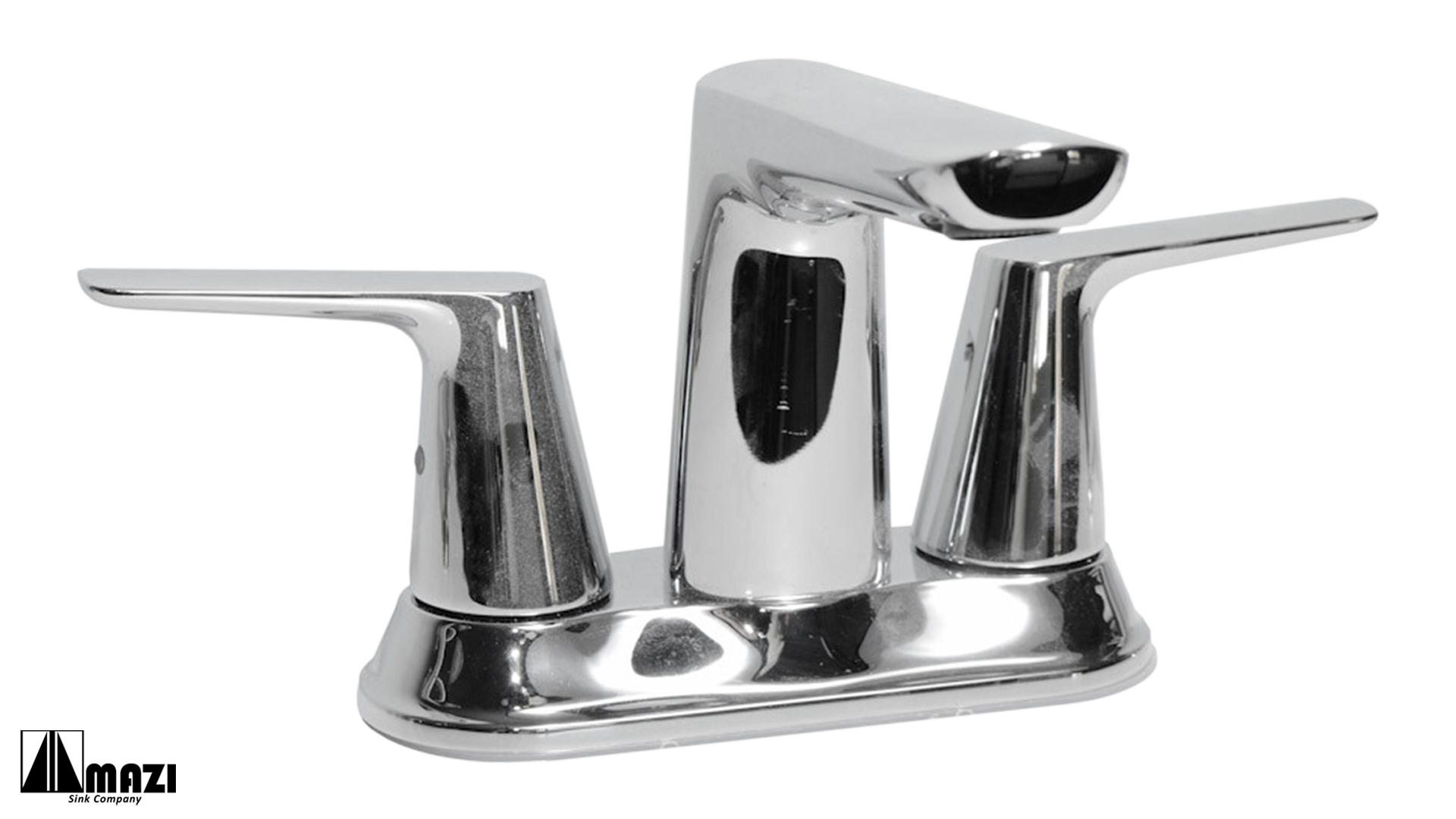 Modern Bathroom Vanity Faucet 511CH4 - Single Handle Waterfall Spout Faucet for Sink - Brushed Nickel Finish - Perfect for Home, Hotel & Office Bathroom Renovation