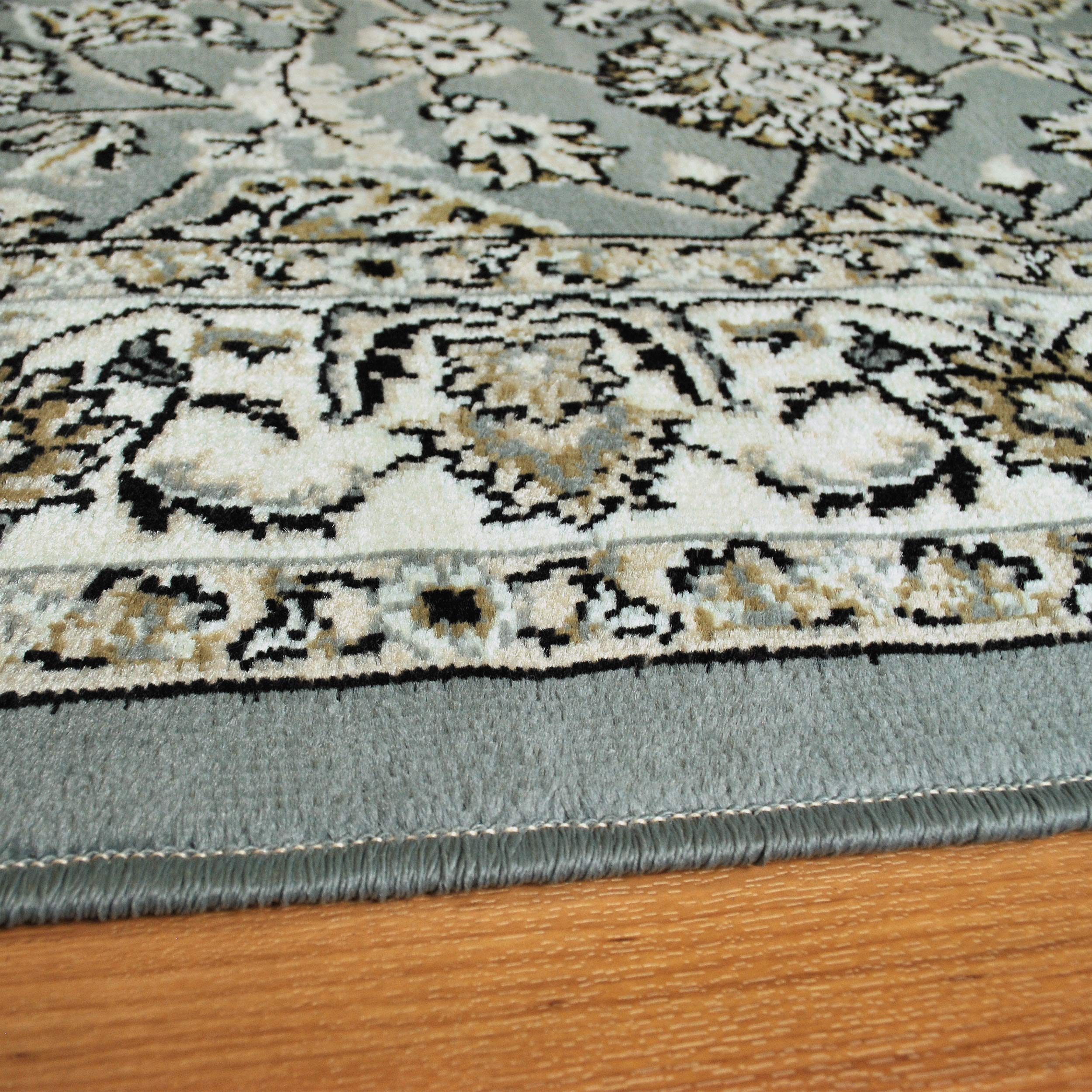 Premium Handmade Traditional Floral Area Rug - Soft Jute Backing, Lille Collection, 5' x 8' Cream - Perfect for Living Room, Bedroom, Office Decor & Cozy Home Styling