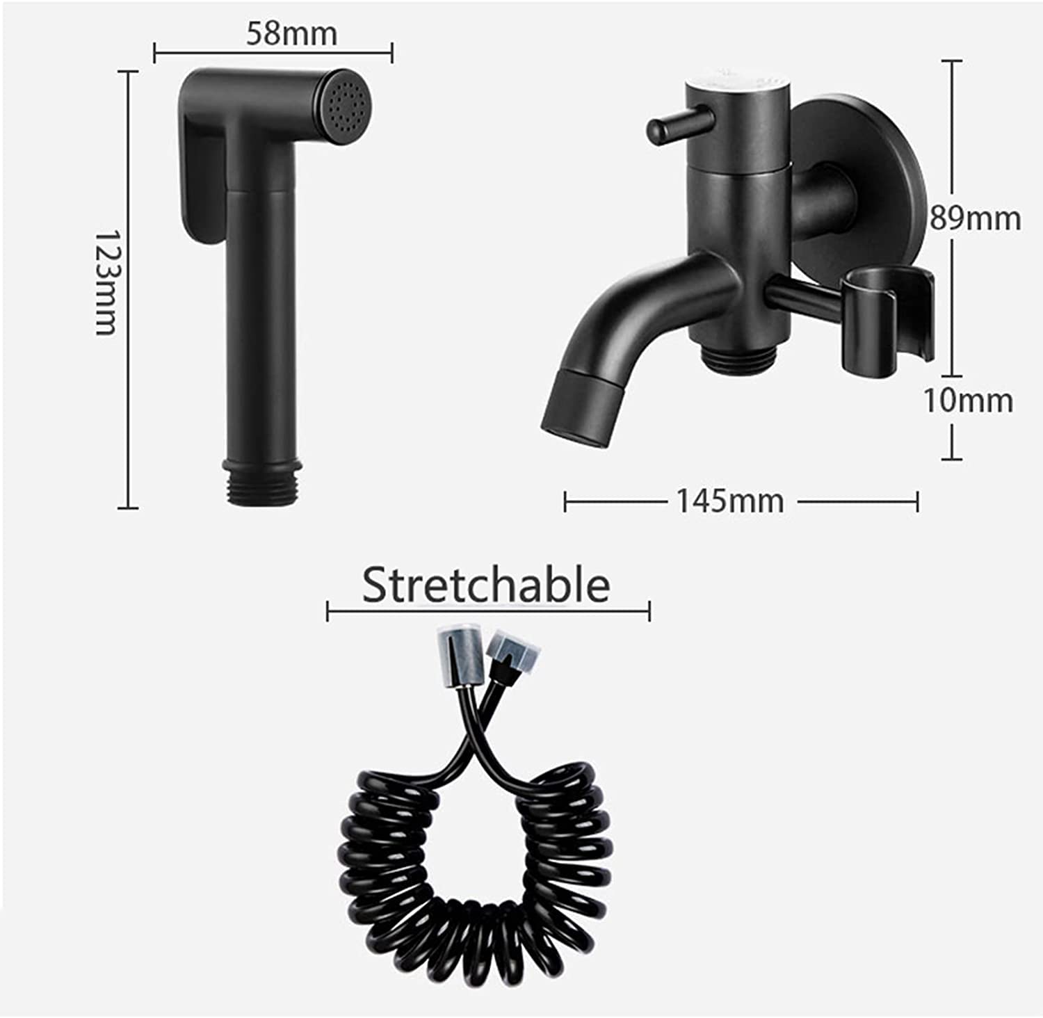 **Premium Brass Handheld Sprayer for Toilet - Adjustable Black Diaper Sprayer with Hose for Feminine Wash, Pet Cleaning & Baby Cloth Rinsing | Portable Bathroom Faucet for Hygiene & Convenience**    *(Perfect for Baby Care, Pet Grooming, Feminine Hygiene & Household Cleaning)*