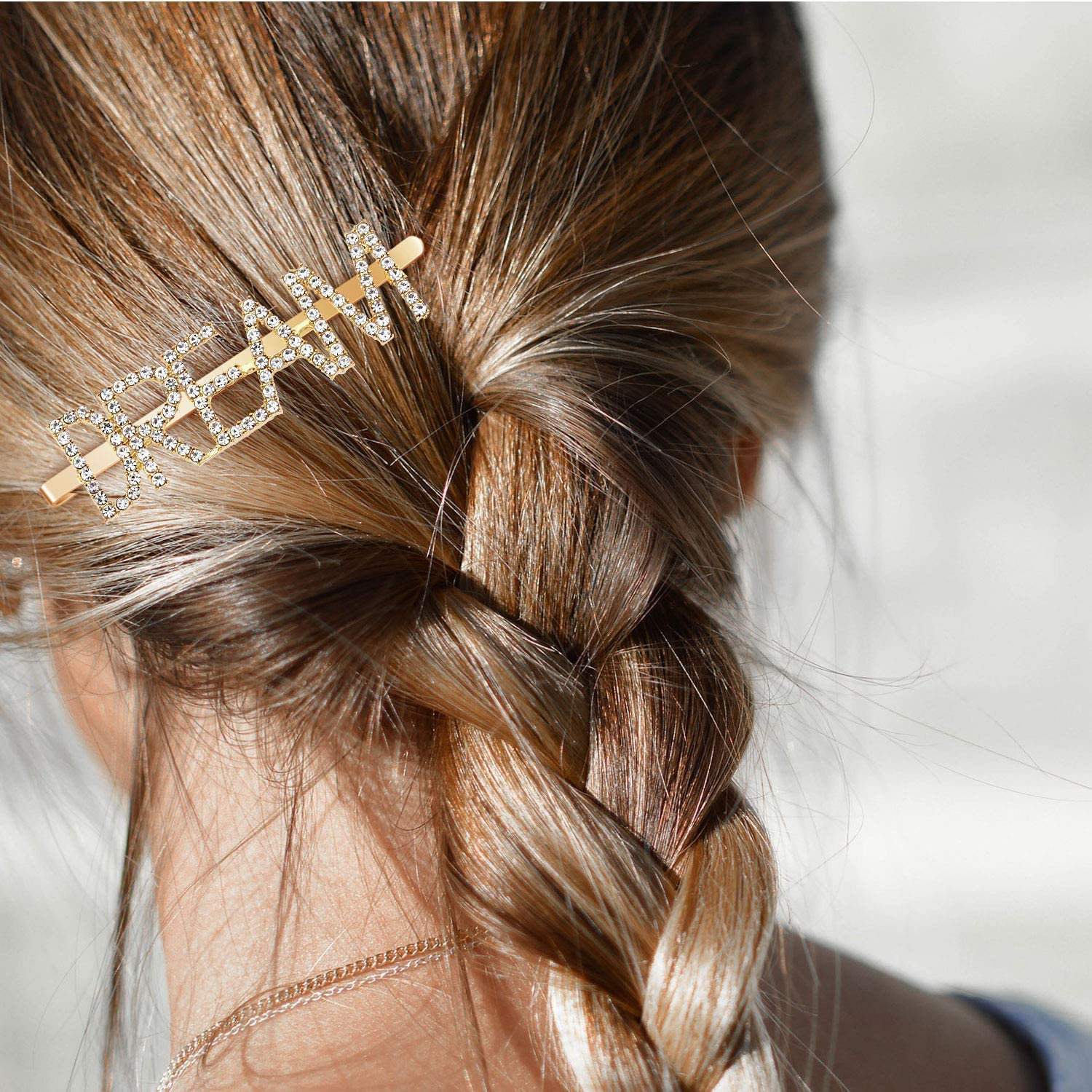 6 Pcs Crystal Letter Hair Clips for Women - Rhinestone Hair Barrette for Women - Perfect for Weddings, Parties, and Everyday Styling