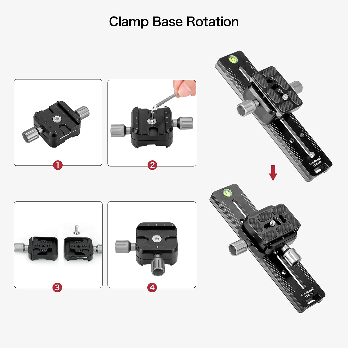 Koolehaoda 240mm Quick Release Plate Clamp Adapter Rail Nodal Slide Bracket - Arca Swiss Compatible for DSLR Camera Tripod Ballhead | Perfect for Panoramic Photography, Time-Lapse & Vlogging