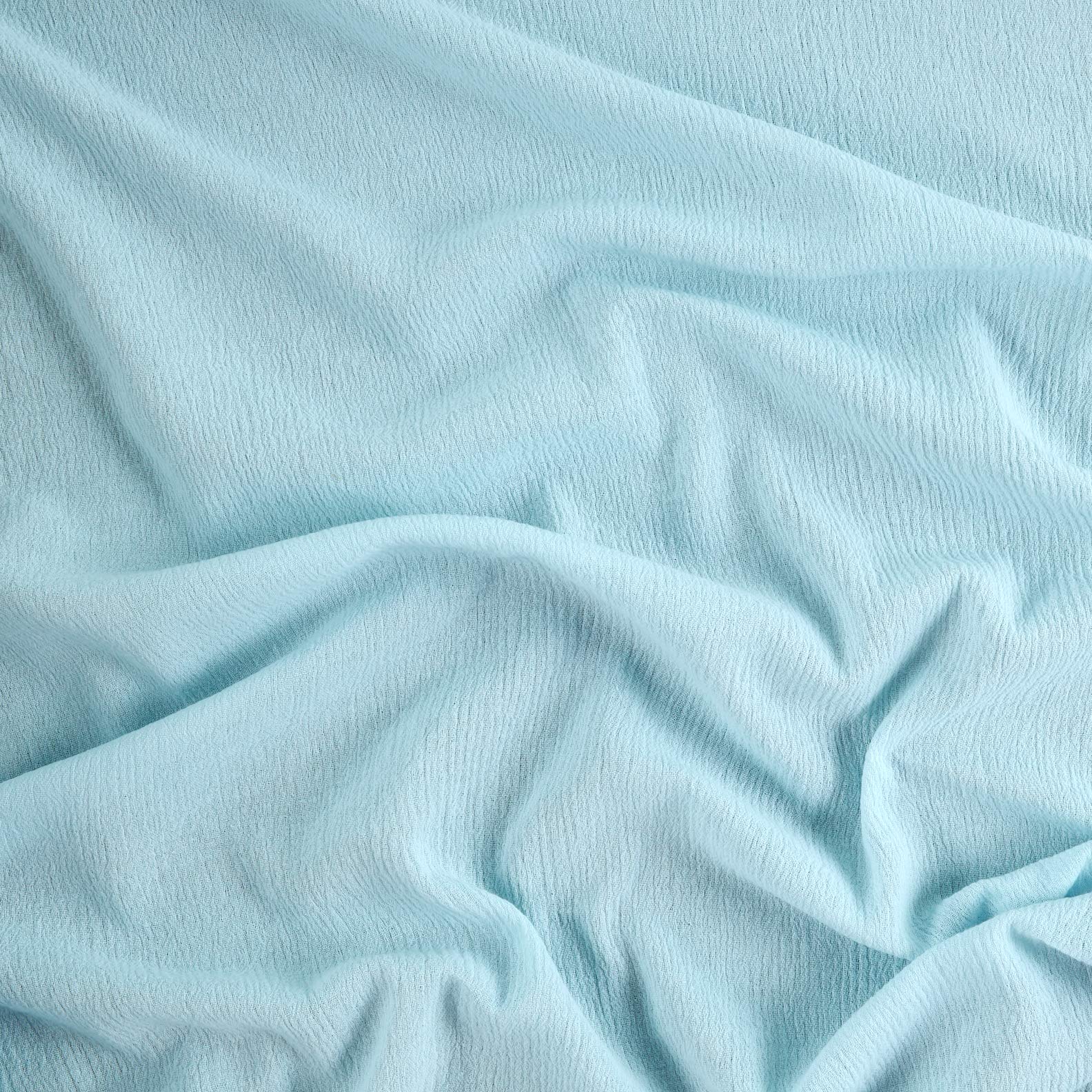 Island Breeze Gauze Fabric - Soft Baby Blue Cotton Material by the Yard for DIY Crafts, Baby Swaddles & Summer Dresses