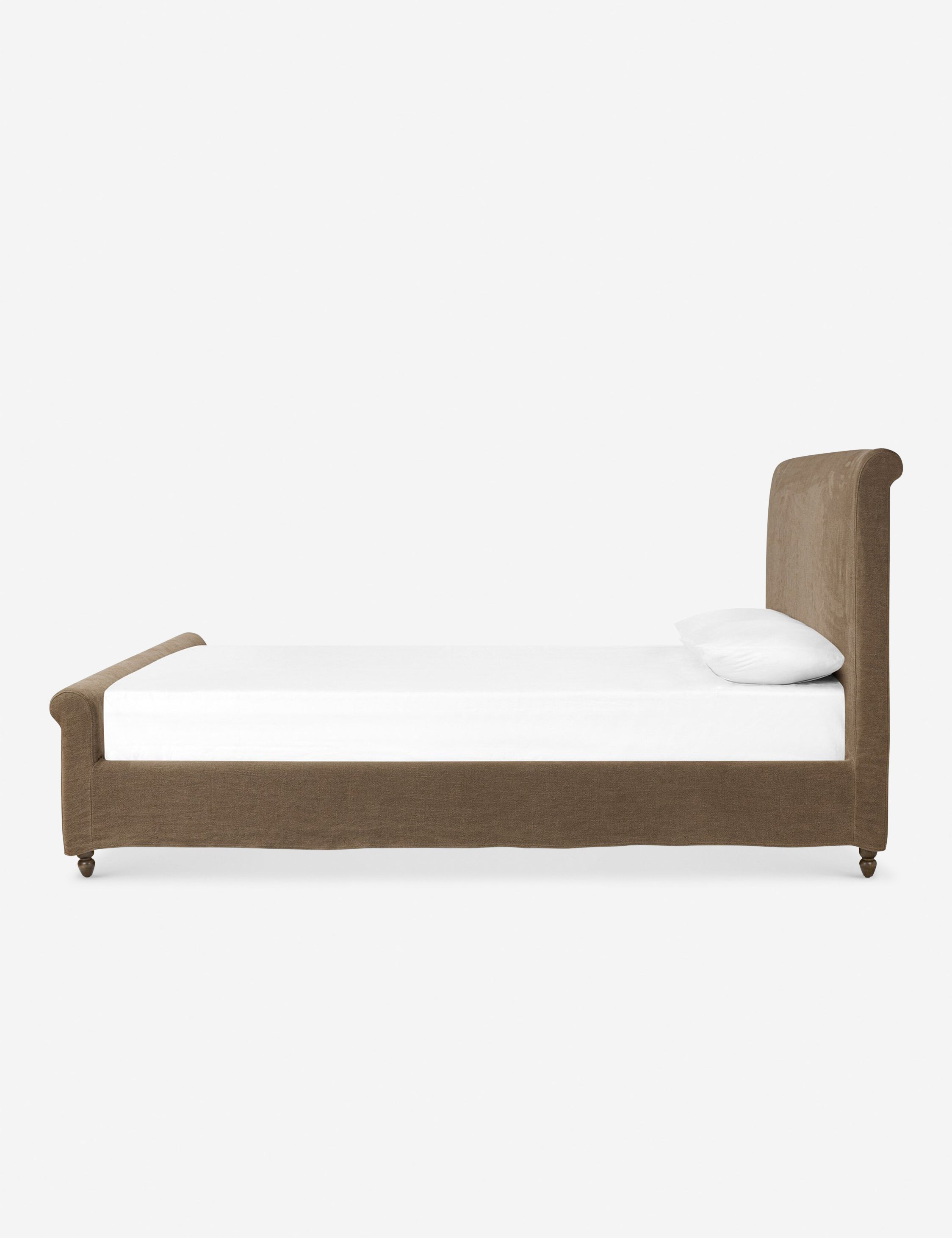 Dalia Slipcover Bed by Amber Lewis x Four Hands - Modern Upholstered Bed Frame for Bedroom Decor - Perfect for Master Bedroom, Guest Room & Cozy Home Styling