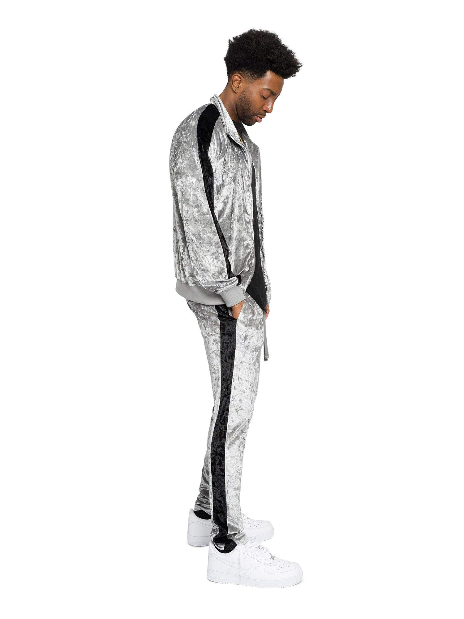 G-Style USA Men's Velour Velvet Tracksuit Set - Comfortable Casual Wear, Gym & Lounge Outfit for Men | Perfect for Workout, Running, Travel & Relaxing at Home