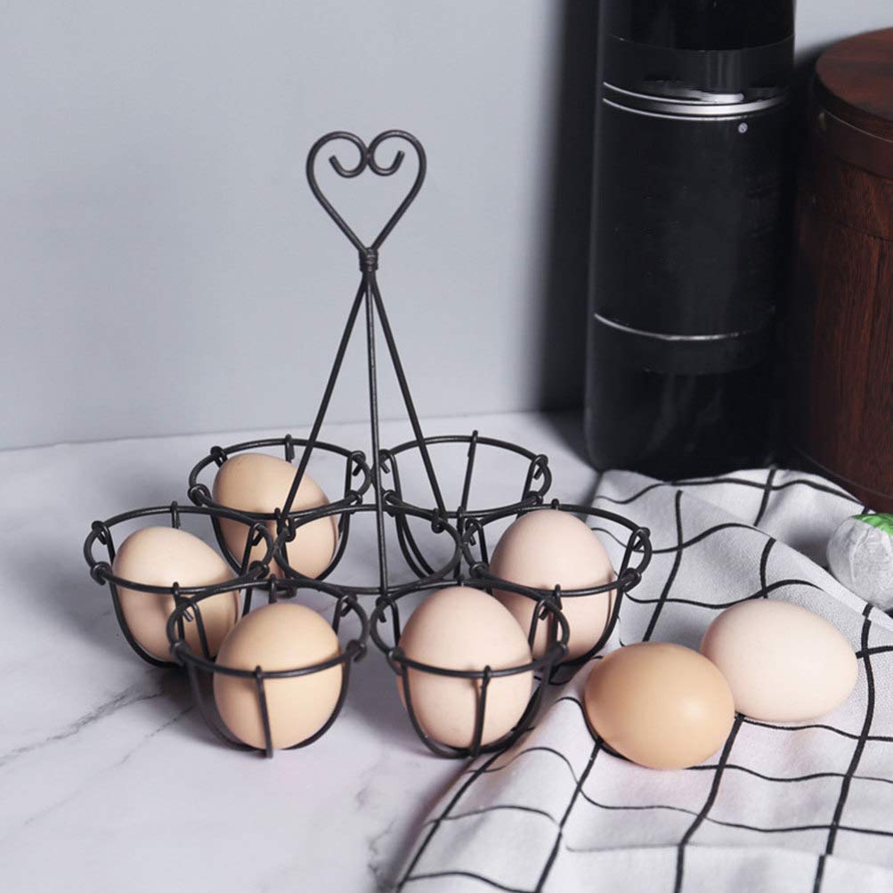 Stainless Steel Chicken Egg Holder - Countertop Egg Rack Organizer & Dispenser for 12 Eggs | Freestanding Wire Egg Basket Storage | Perfect for Farmhouse Kitchen Decor & Breakfast Buffet Display