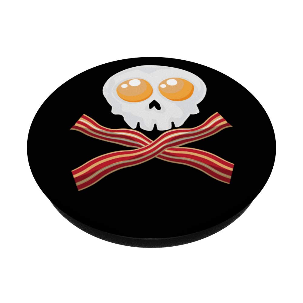 Keto Bacon & Eggs Skull PopGrip - Swappable Grip for Phones & Tablets