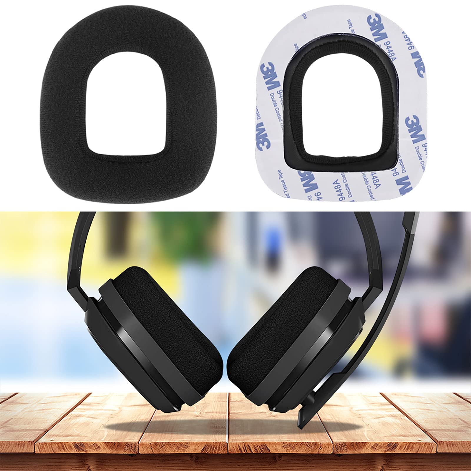 Geekria Comfort Velour Replacement Ear Pads for Astro A10 Gaming Headset - Soft Black Memory Foam Ear Cushions - Perfect for Long Gaming Sessions & Noise Isolation