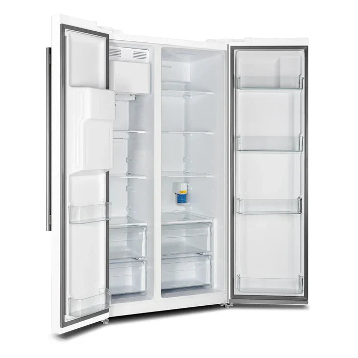 Forno Espresso Salerno 36 Inch 20 cu.ft Side by Side Refrigerator with Water Dispenser - Energy Efficient Stainless Steel Fridge for Kitchen, Office, or Restaurant (Model FFRBI1844)