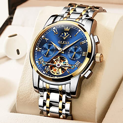 6617 two tone strap & blue dial