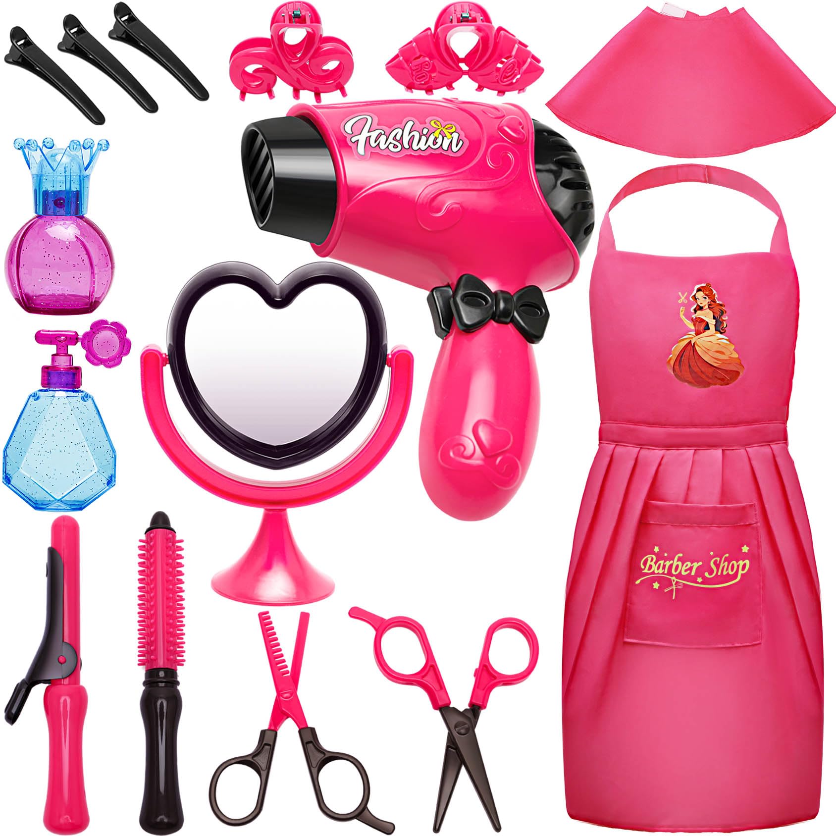 Pretend Play Hair Salon Set for Girls 3-9 Years - Perfect for Christmas & Birthday Gifts
