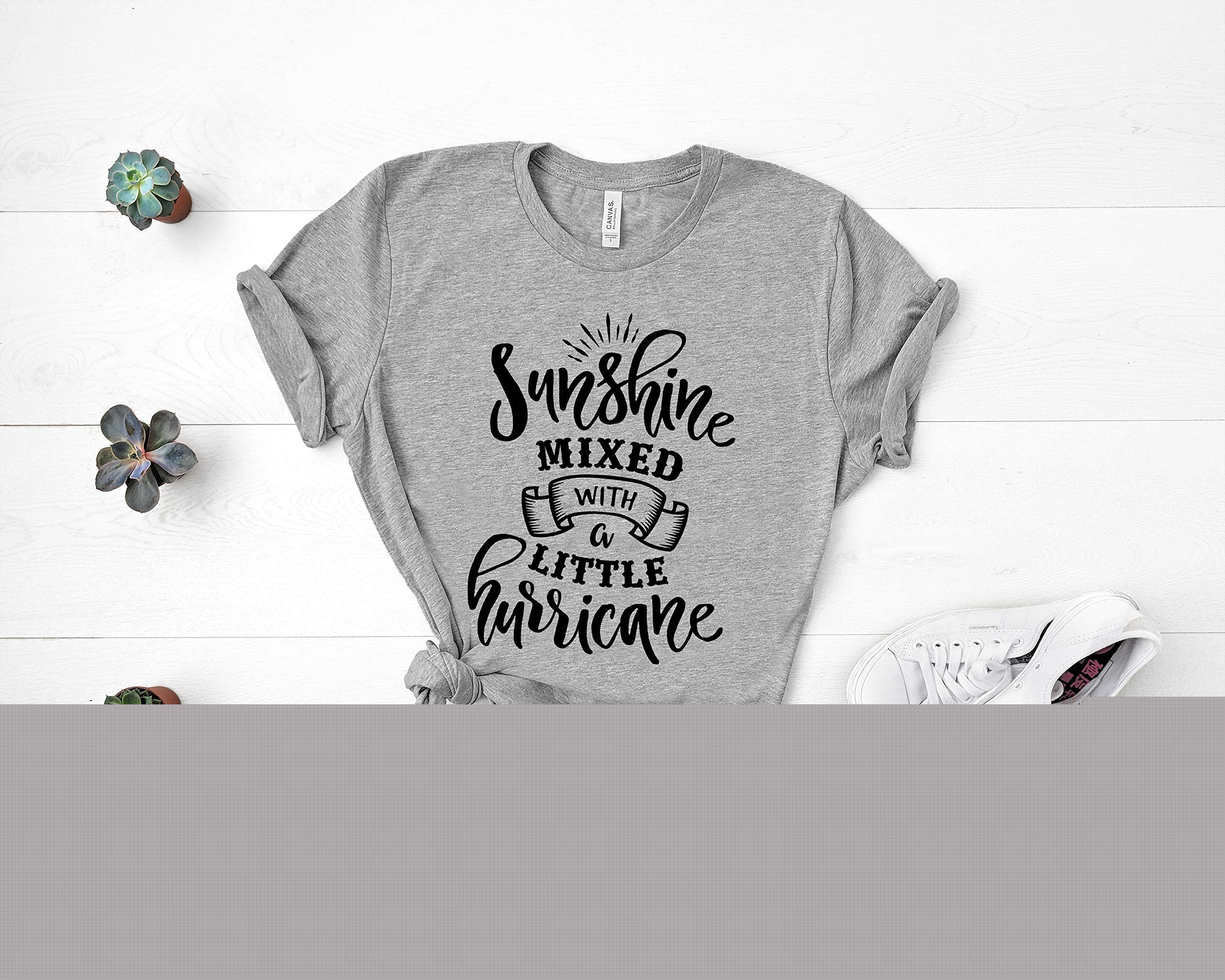 Sunshine Mixed With a Little Hurricane T-Shirt - Country Music Tee for Women - Cute Country Concert Outfit - Perfect for Music Festivals & Summer Events