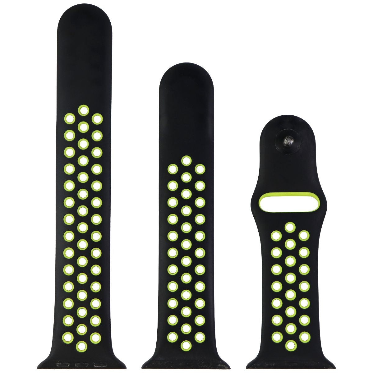 Apple Watch 42mm Nike Sport Band - Compatible with 42/44/45mm Models - Black/Volt Color - Full Set - Perfect for Running, Workouts & Active Lifestyle