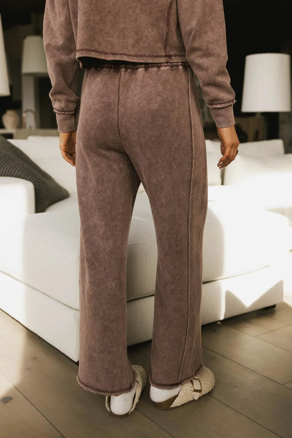 Odie Sweatpants for Women - Soft & Comfortable Burgundy Jogger Pants with Elastic Waistband - Perfect for Lounge, Yoga, Gym & Casual Wear - FINAL SALE