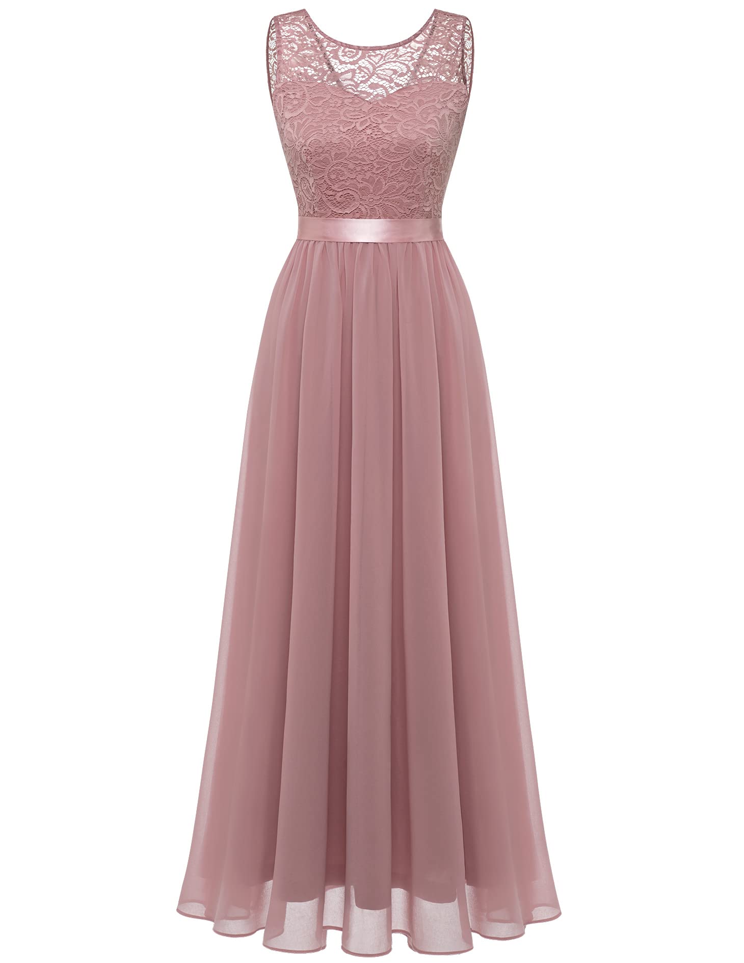 BeryLove Women's 2023 Summer Sleeveless Lace Cocktail Dress - Elegant Prom, Wedding Guest & Bridesmaid Short Dress for Parties, Dinners & Special Occasions