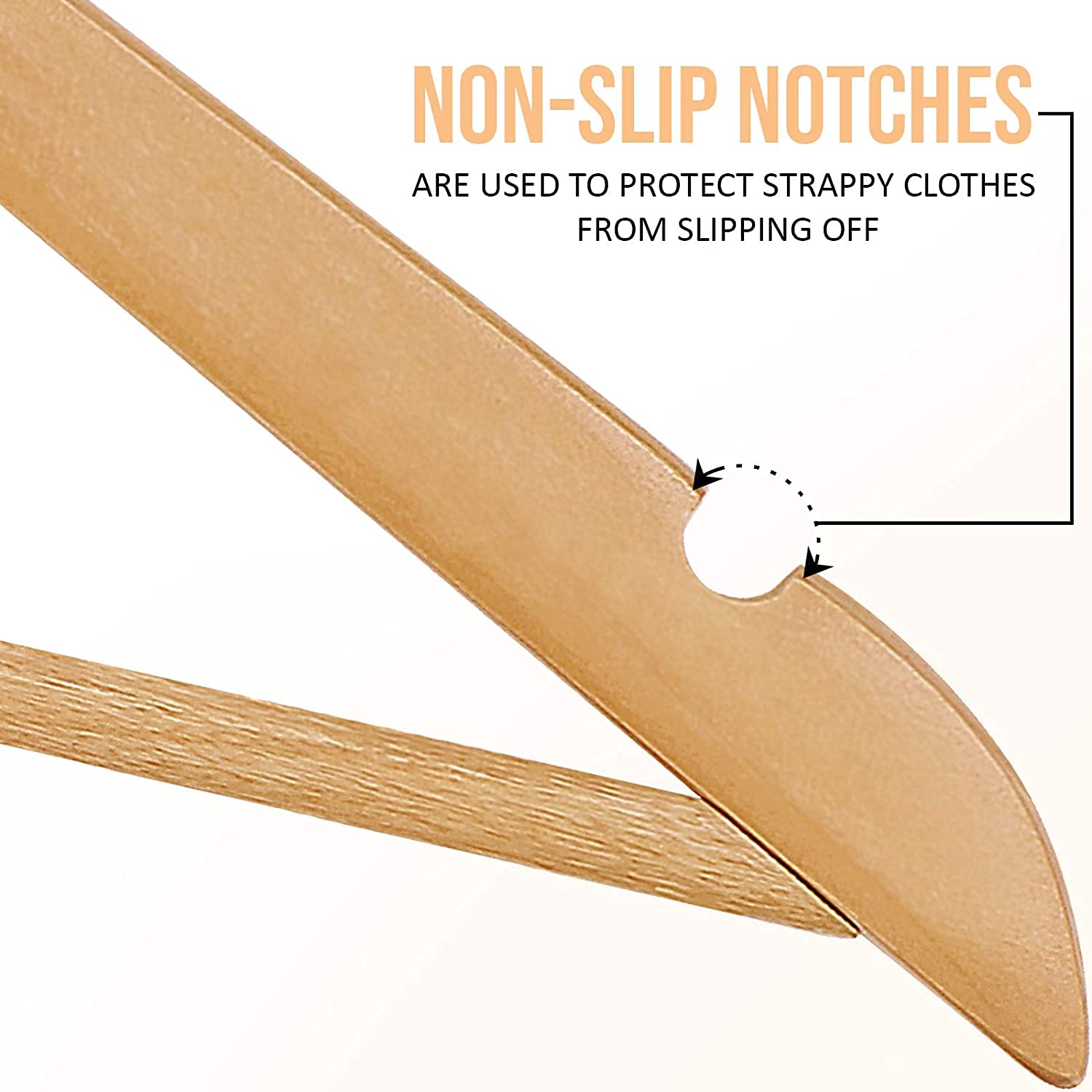 Utopia Home 30-Pack Premium Wooden Hangers - Slim & Durable Coat Hangers with 360° Rotatable Hook - Natural Wood Suit Hangers with Shoulder Grooves - Perfect for Closet Organization & Garment Protection