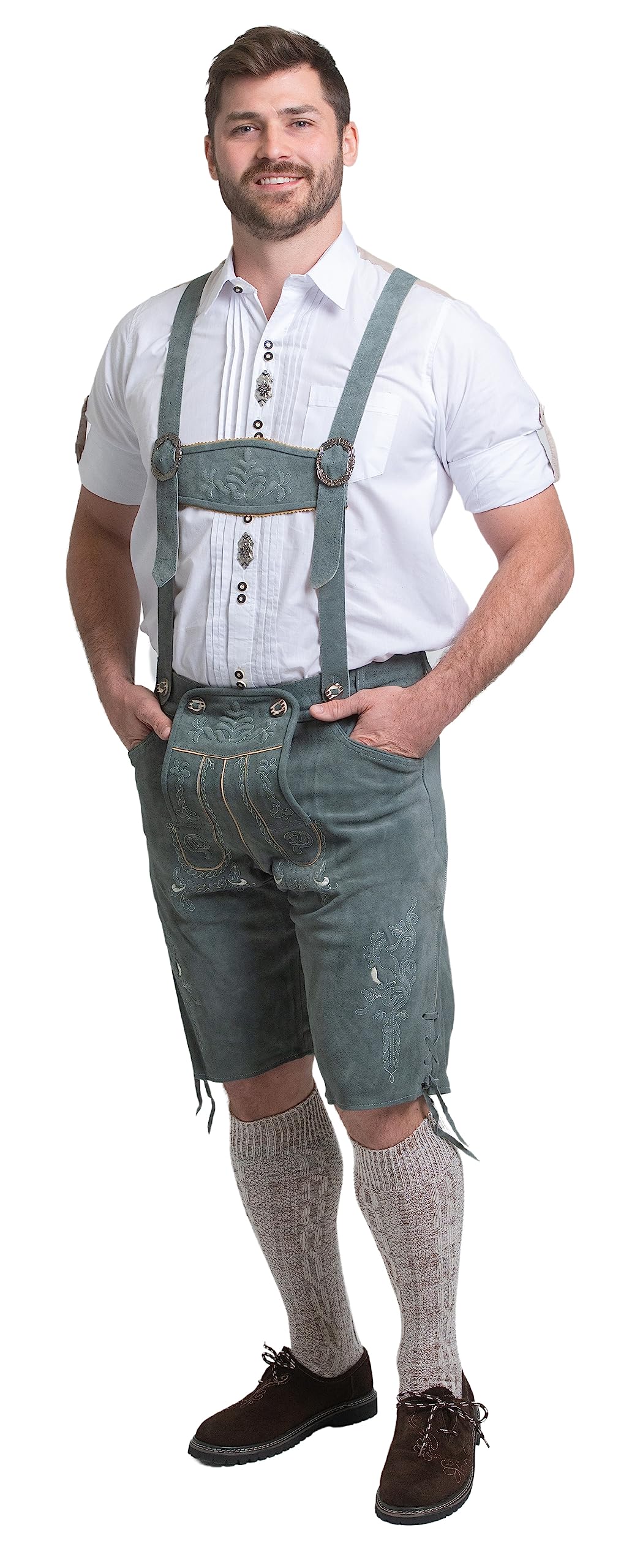 Authentic German Dirndl & Leather Lederhosen Set for Oktoberfest | Bavarian Traditional Costume | Perfect for Beer Festivals, Cultural Events & Themed Parties