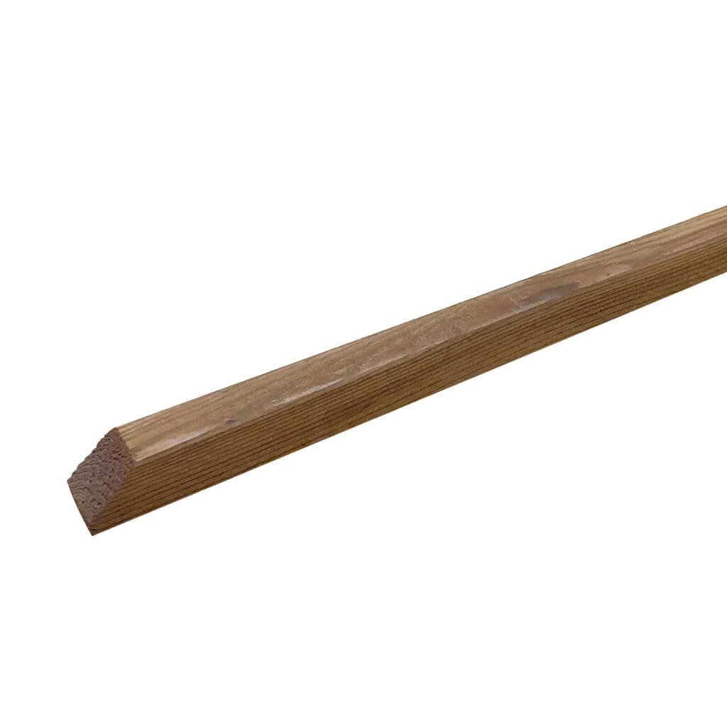2x2x48 Inch Brown Pressure Treated Square Wood Baluster Picket for Deck Railing, Fence, and Outdoor Staircase - Durable and Weather-Resistant Lumber for Home Improvement Projects
