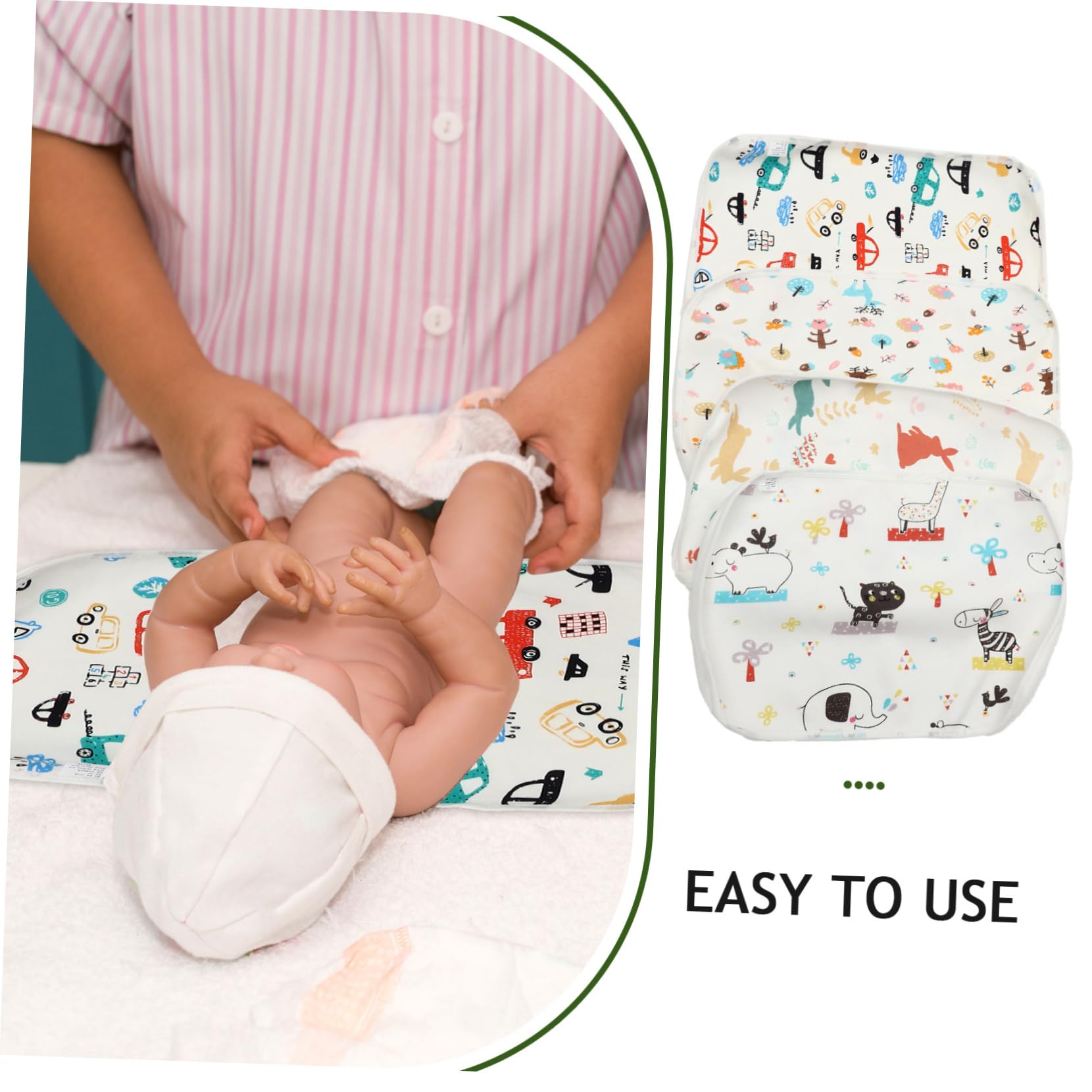 Totority 8-Pack Waterproof Washable Changing Pad Covers - Soft Mattress Pad Protector for Baby Diaper Changing, Travel & Home Use