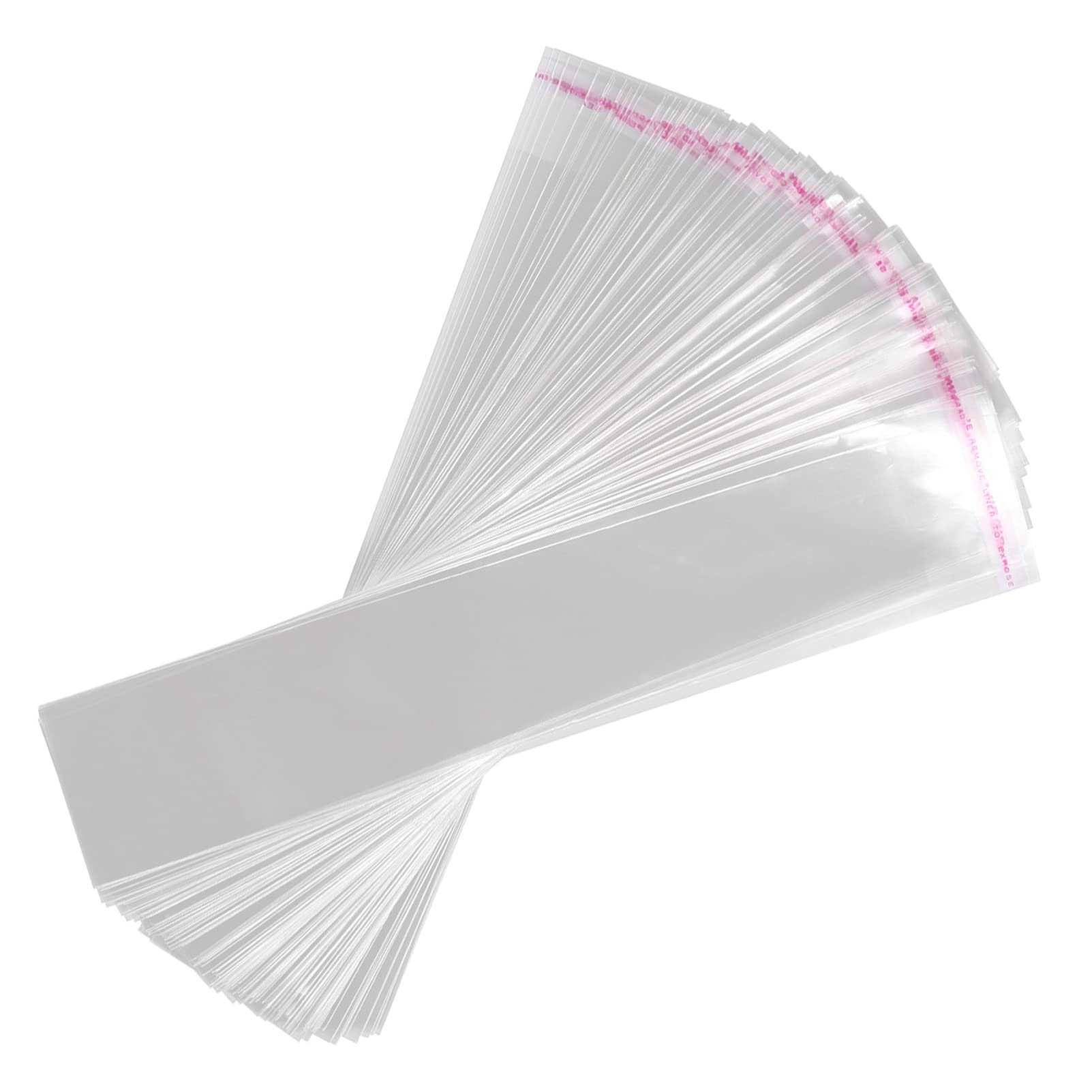 VOSAREA 200pcs Clear Self-Sealing Cello Bags - Plastic Candy Treat Bags for Bakery, Cookies, Candles, Gifts | Christmas, Halloween Party Favors & Wedding Candy Wraps - Perfect for Bulk Packaging & Small Business Retail
